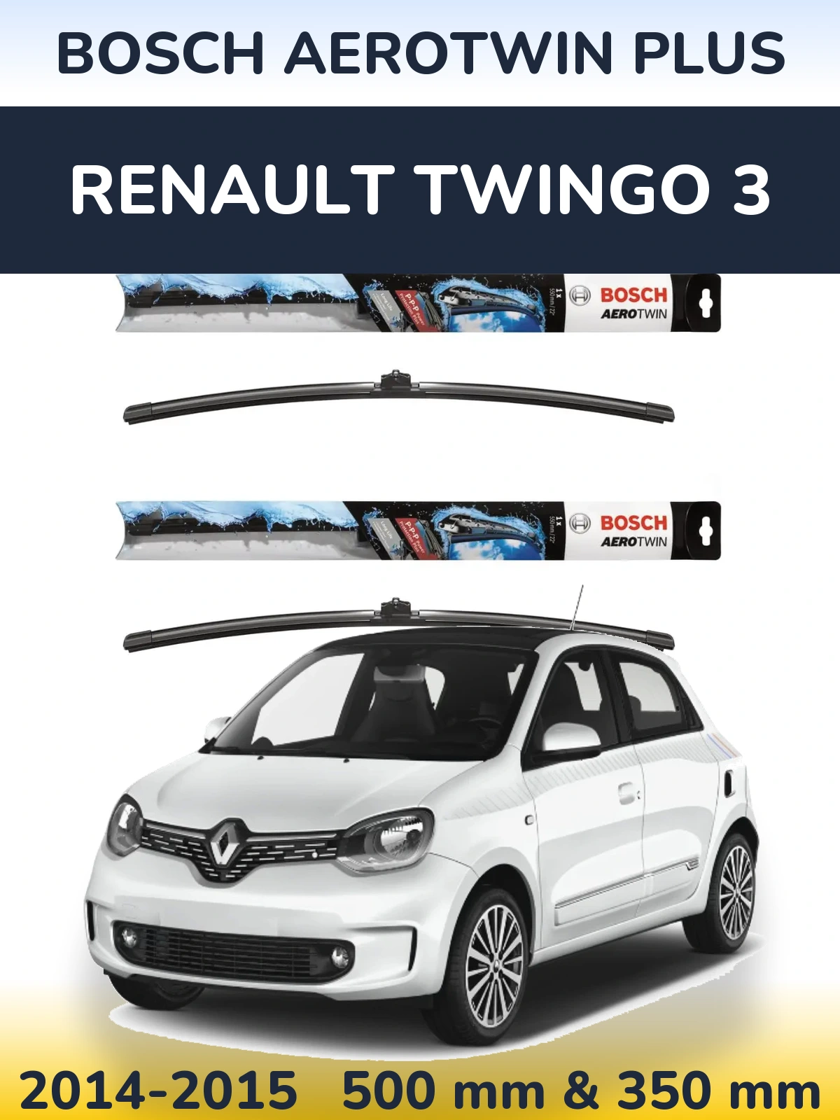 Ștergătoare BOSCH AeroTwin Plus pentru Renault Twingo 3