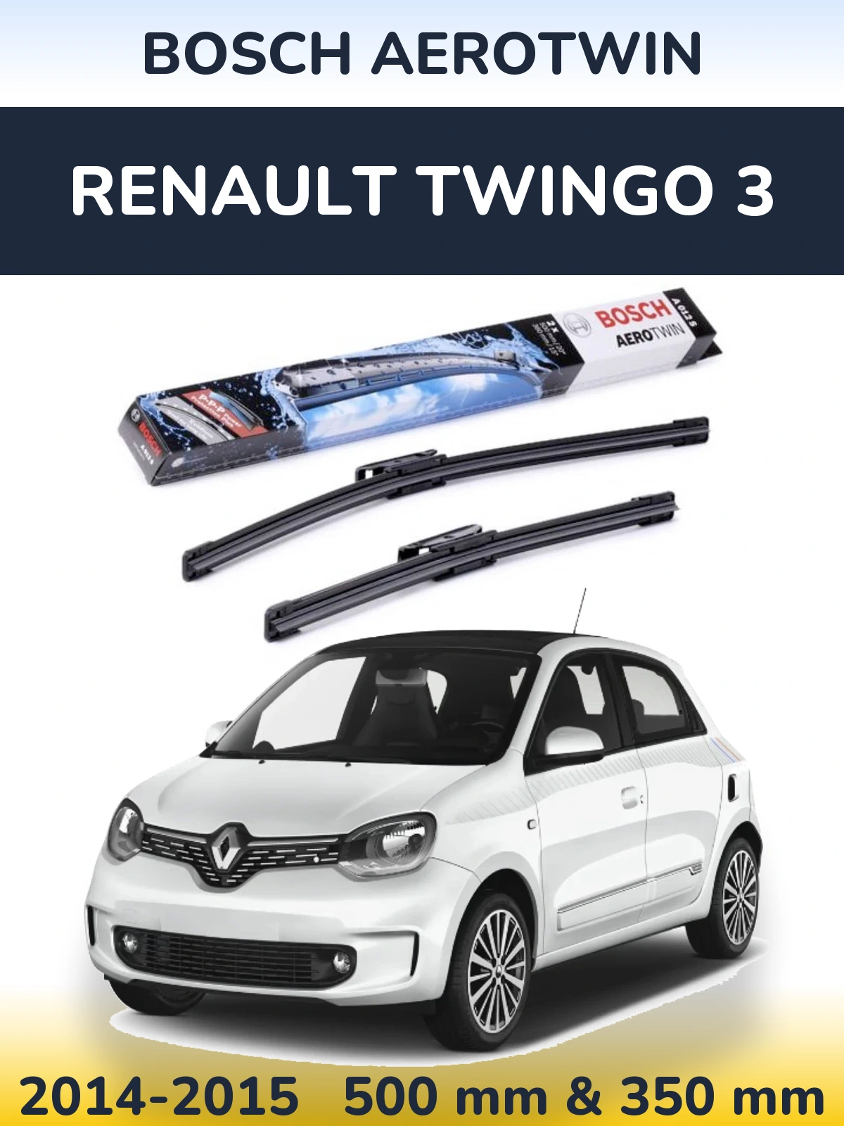 Ștergătoare BOSCH AeroTwin pentru Renault Twingo 3