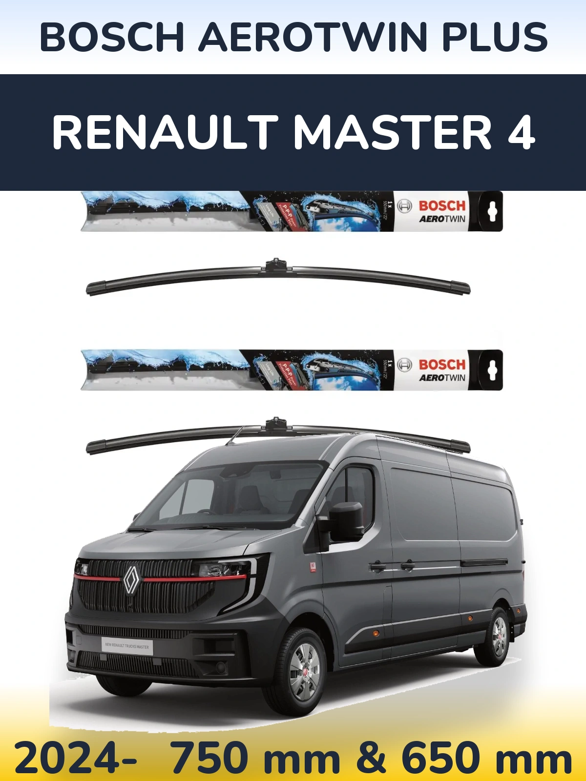 Ștergătoare BOSCH AeroTwin Plus pentru Renault Master 4