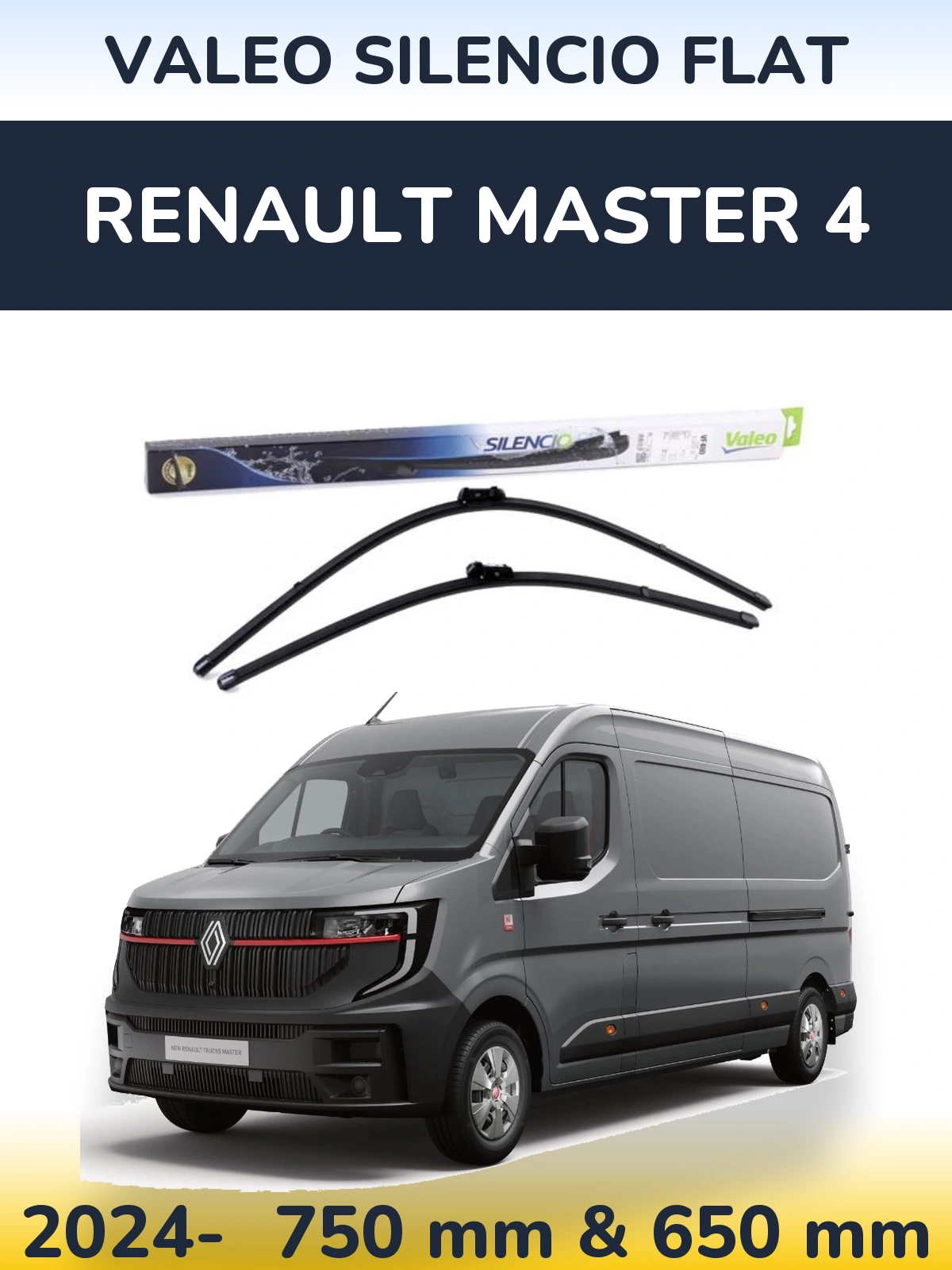 Ștergătoare Valeo Silencio Flat pentru Renault Master 4