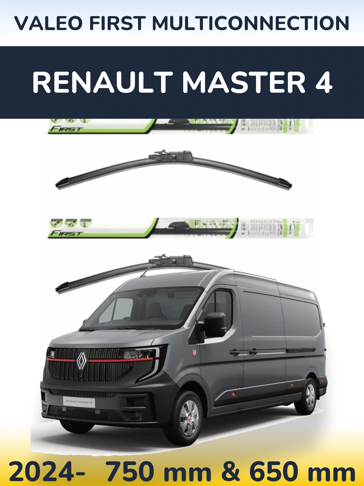 Ștergătoare Valeo First MultiConnection pentru Renault Master 4