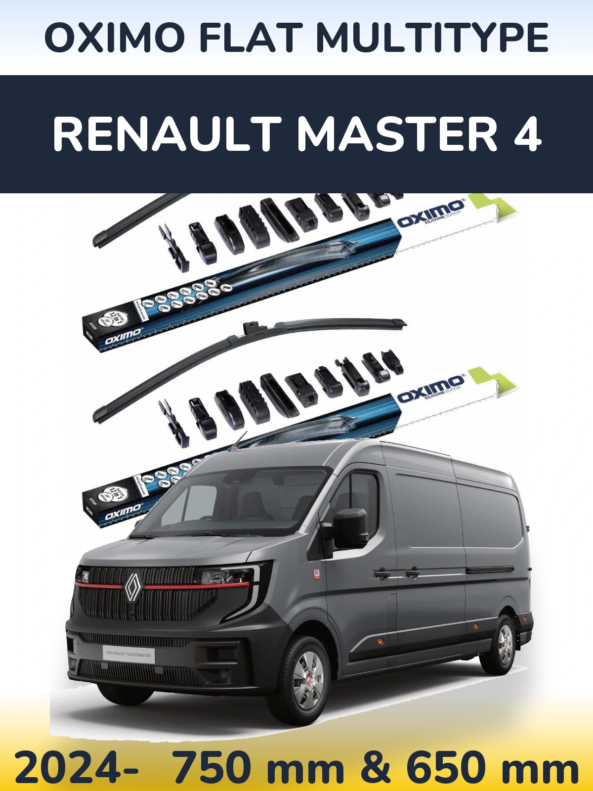 Ștergătoare Oximo Flat MultiTipe pentru Renault Master 4