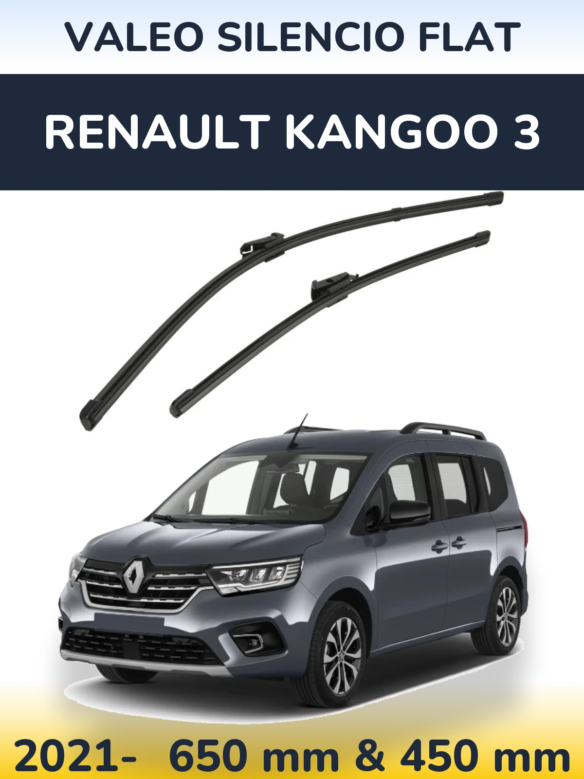 Ștergătoare Valeo Silencio Flat pentru Renault Kangoo 3