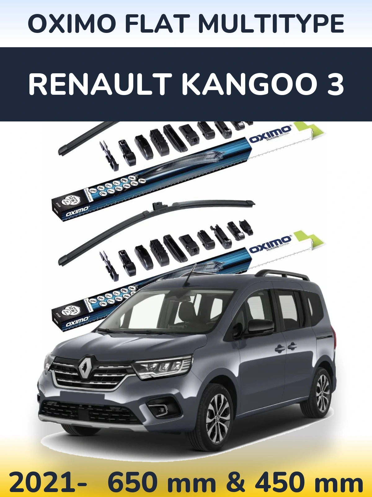 Ștergătoare Oximo Flat MultiTipe pentru Renault Kangoo 3