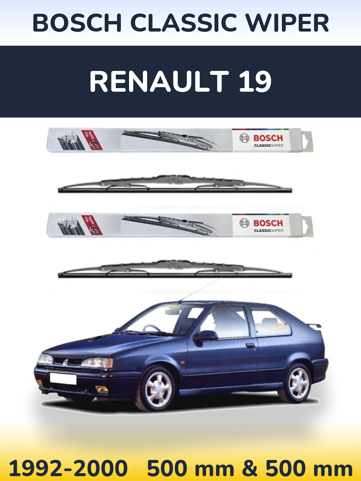 Ștergătoare BOSCH Classic Wiper pentru Renault 19