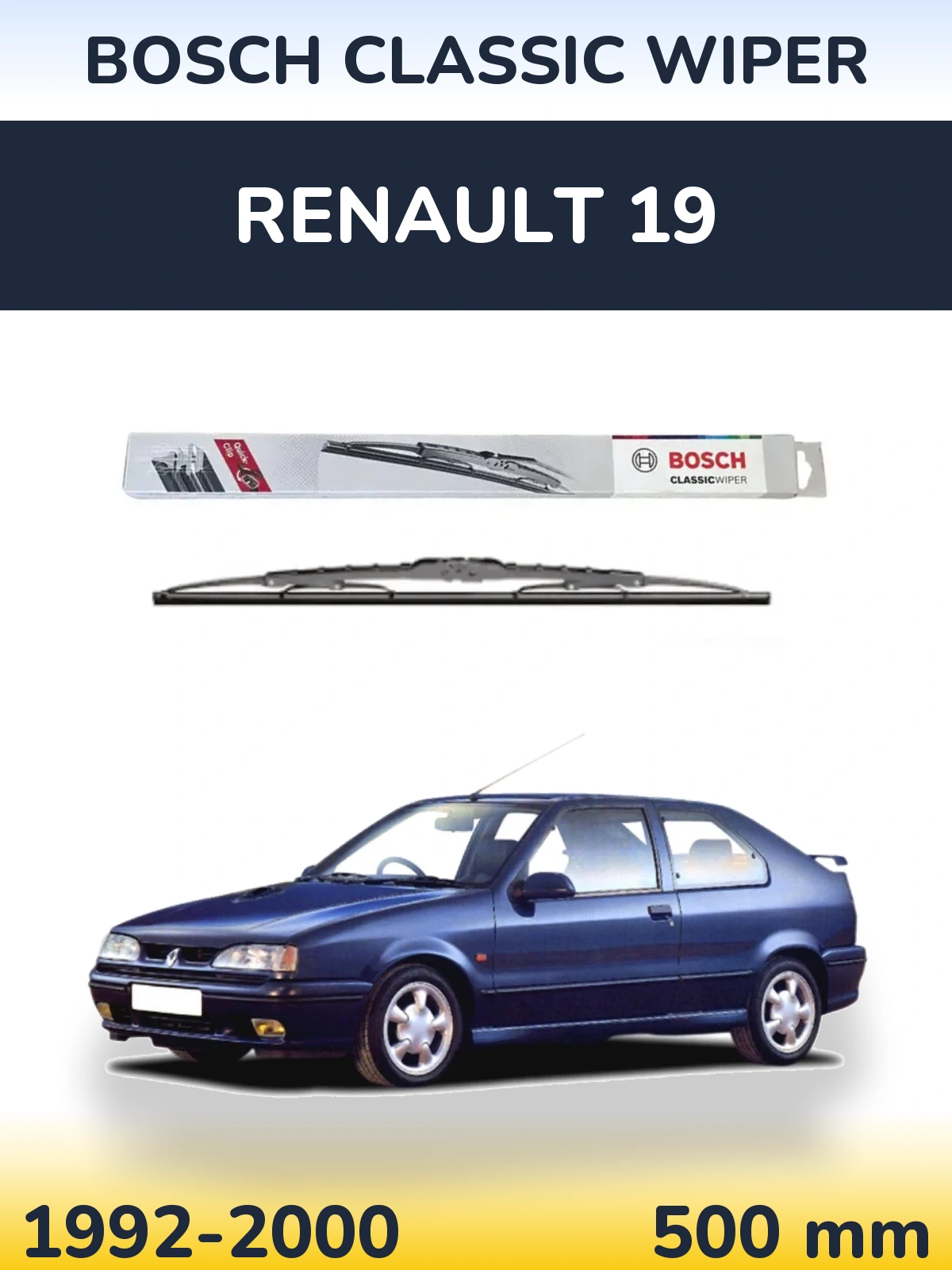 Ștergătoare BOSCH Classic Wiper pentru Renault 19
