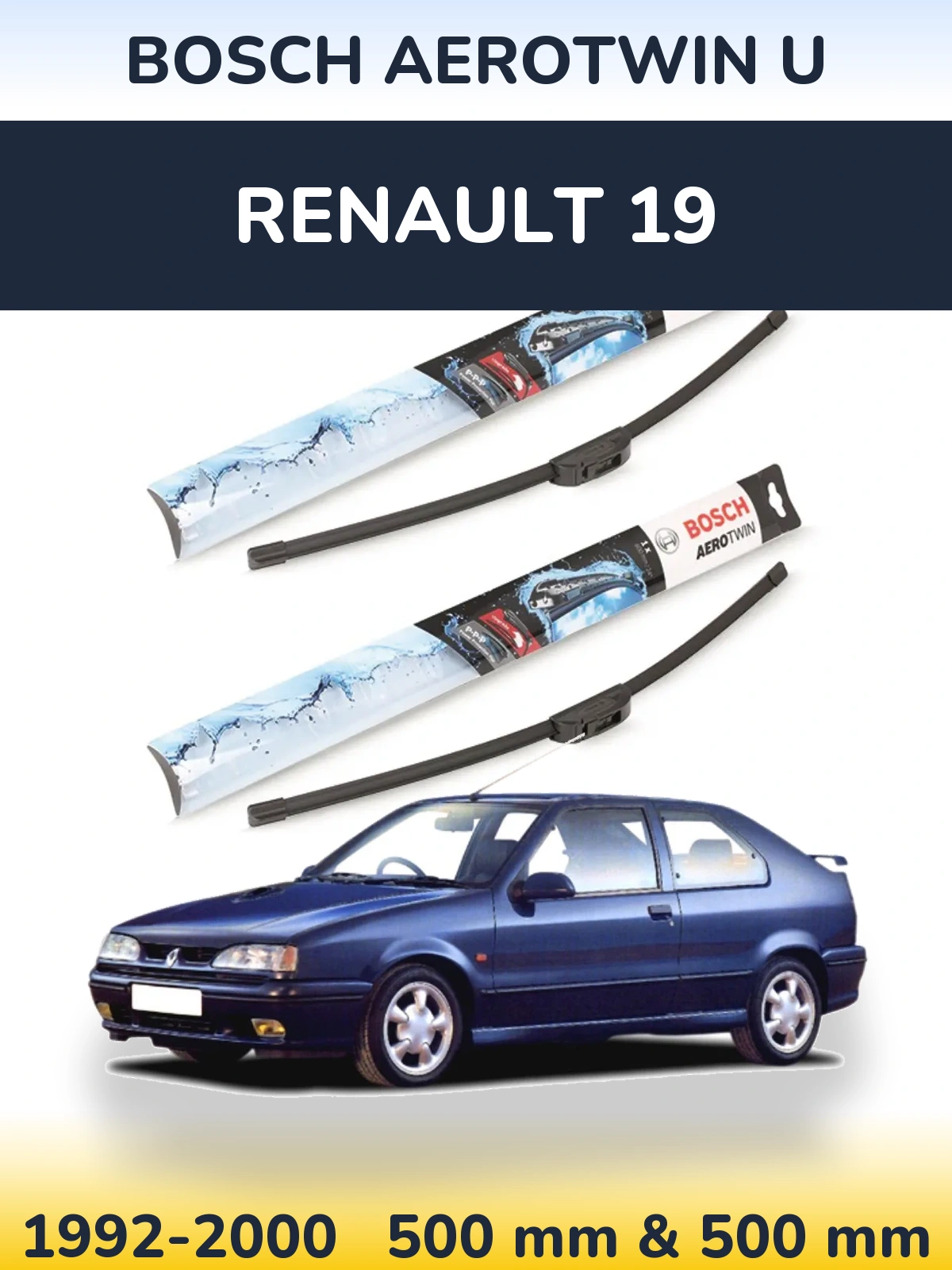 Ștergătoare BOSCH AeroTwin U pentru Renault 19