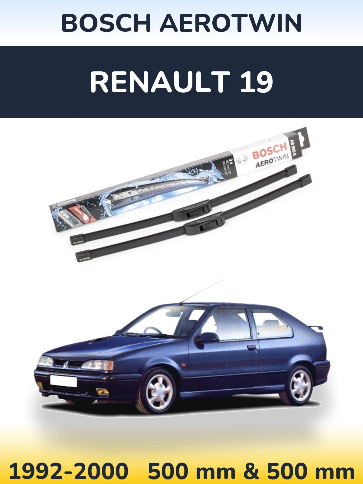 Ștergătoare BOSCH AeroTwin pentru Renault 19