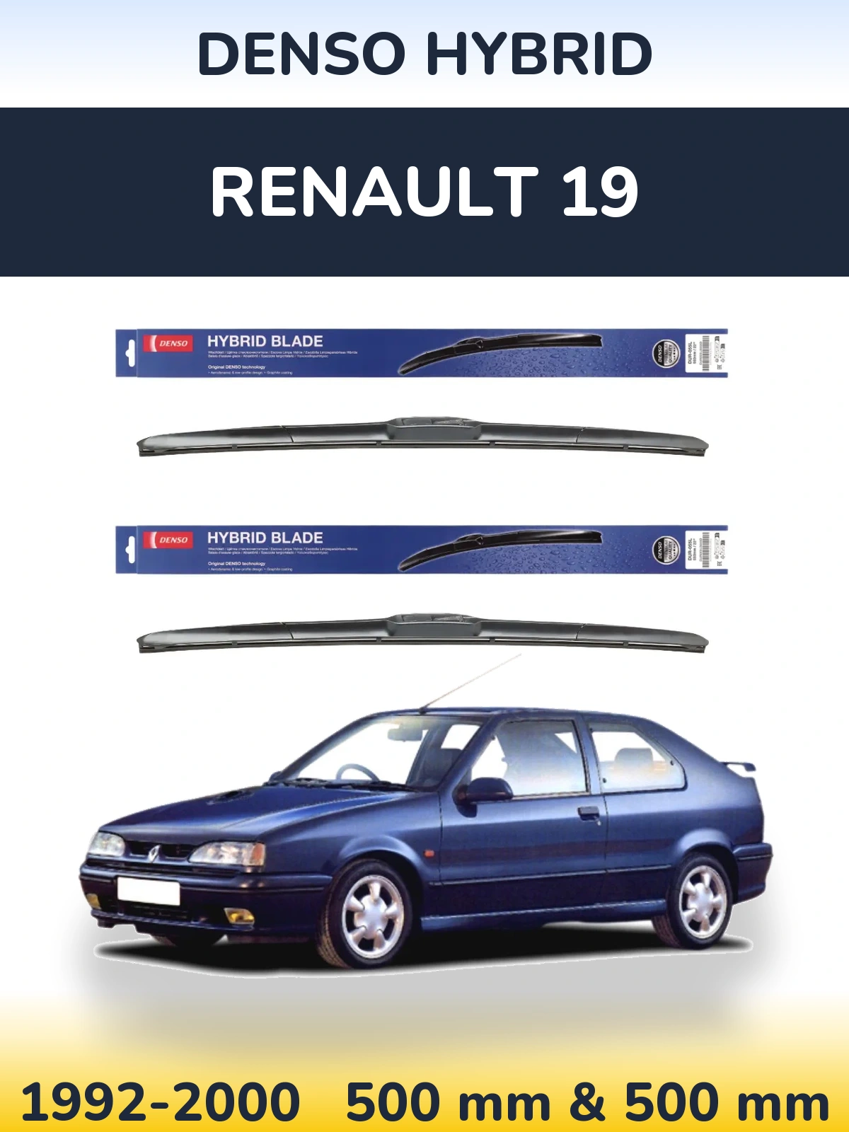 Ștergătoare Denso Hybrid pentru Renault 19