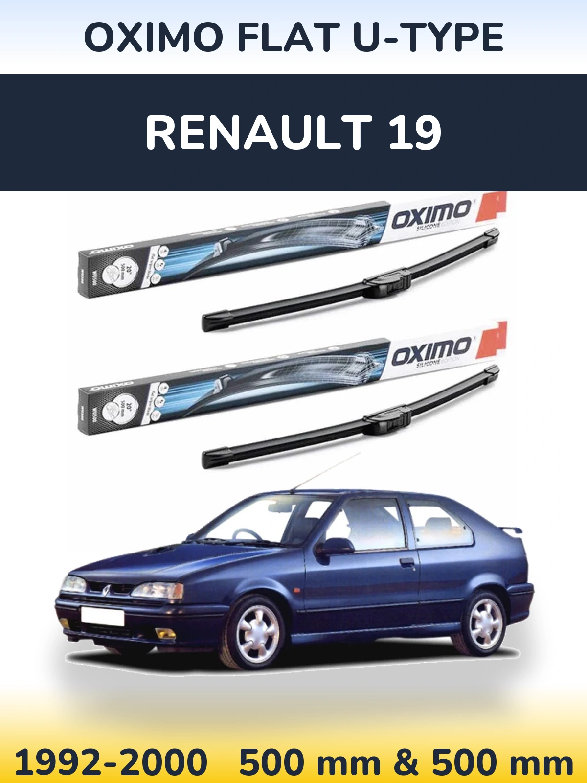 Ștergătoare Oximo Flat U-type pentru Renault 19