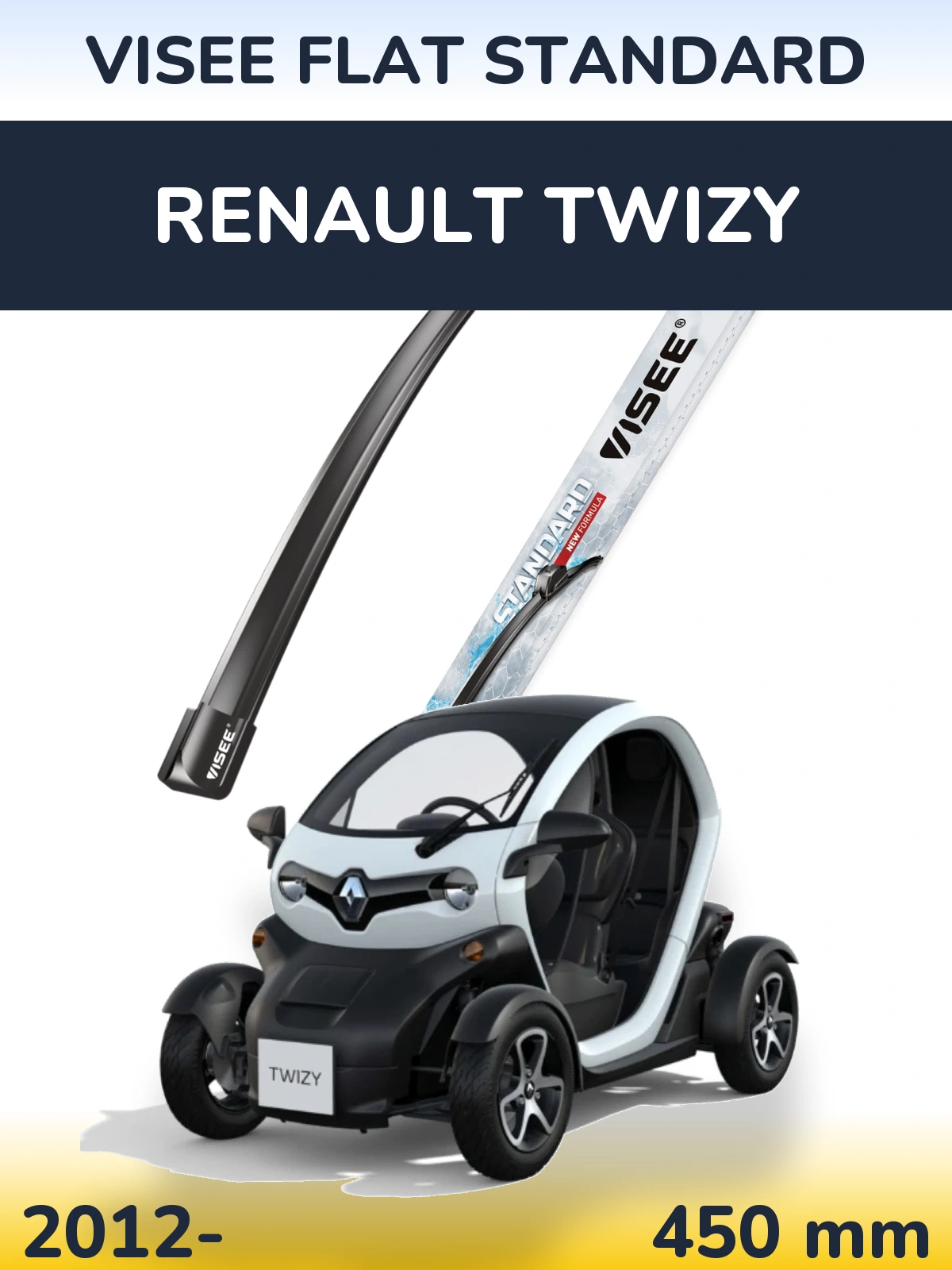 Ștergătoare VISEE FLAT STANDARD pentru Renault Twizy