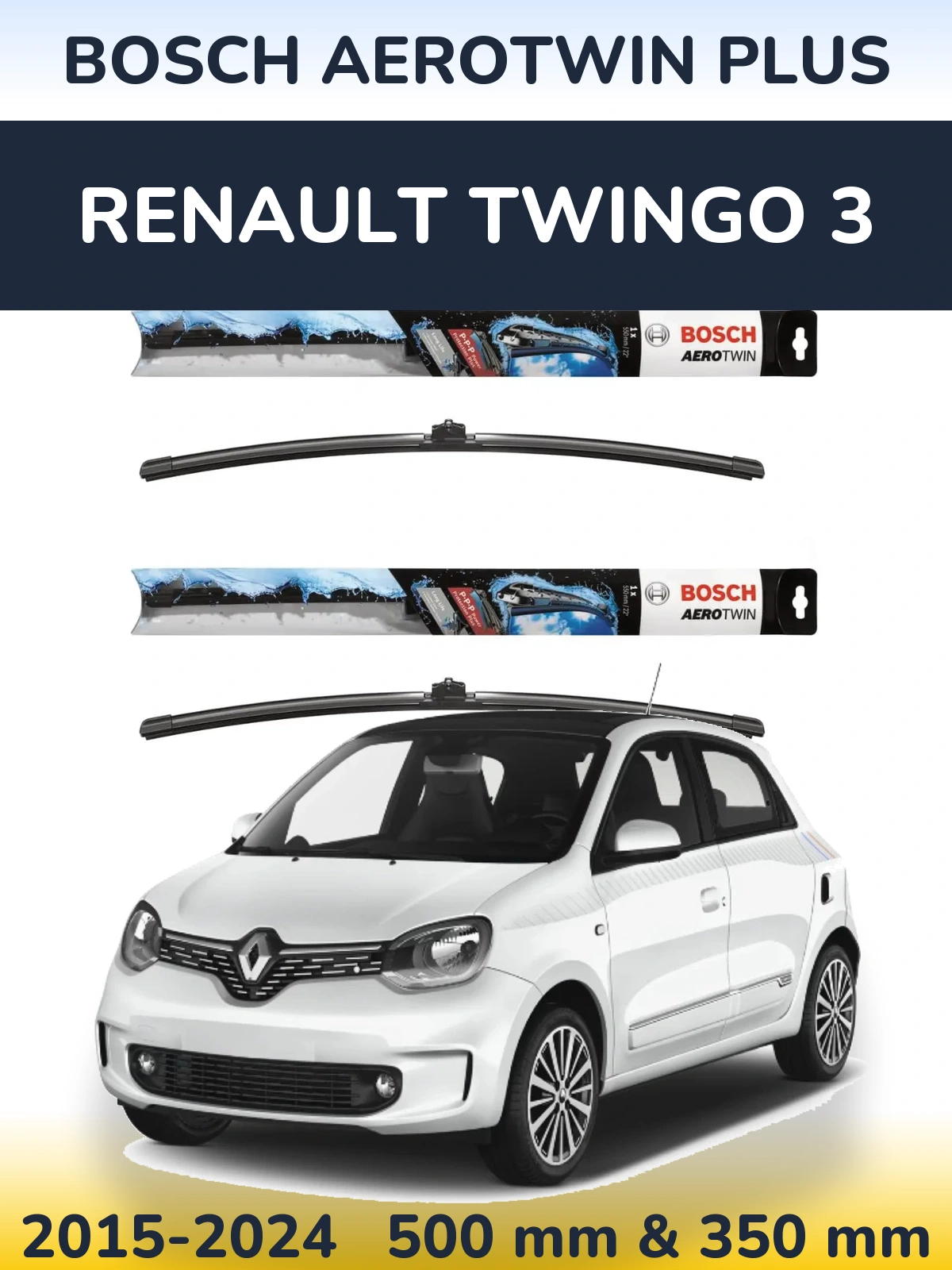 Ștergătoare BOSCH AeroTwin Plus pentru Renault Twingo 3