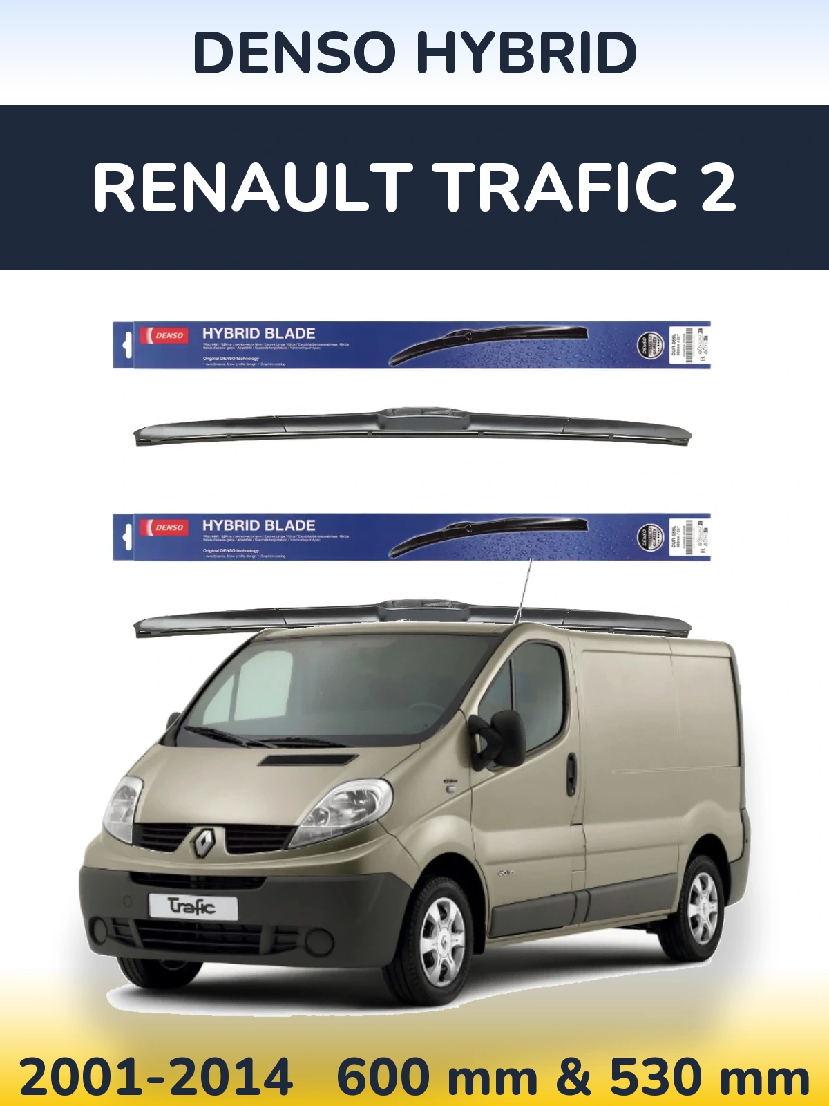 Ștergătoare Denso Hybrid pentru Renault Trafic 2