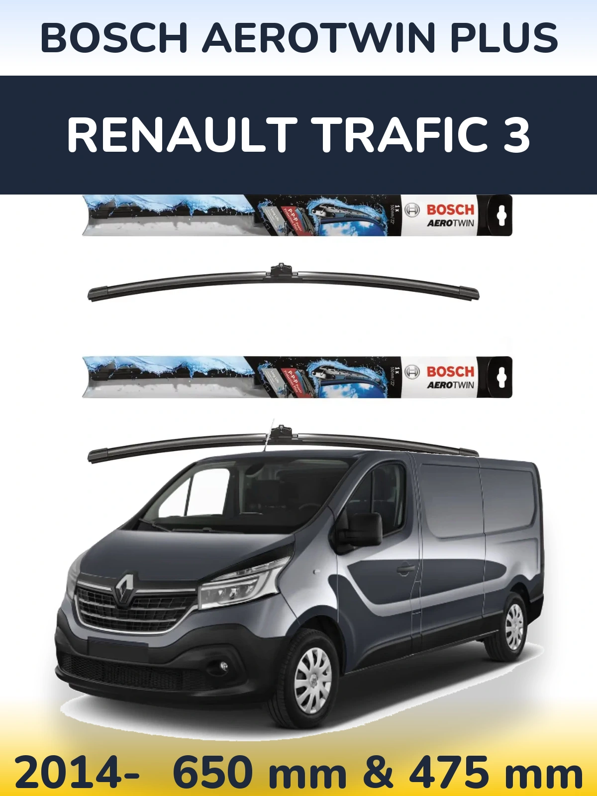 Ștergătoare BOSCH AeroTwin Plus pentru Renault Trafic 3