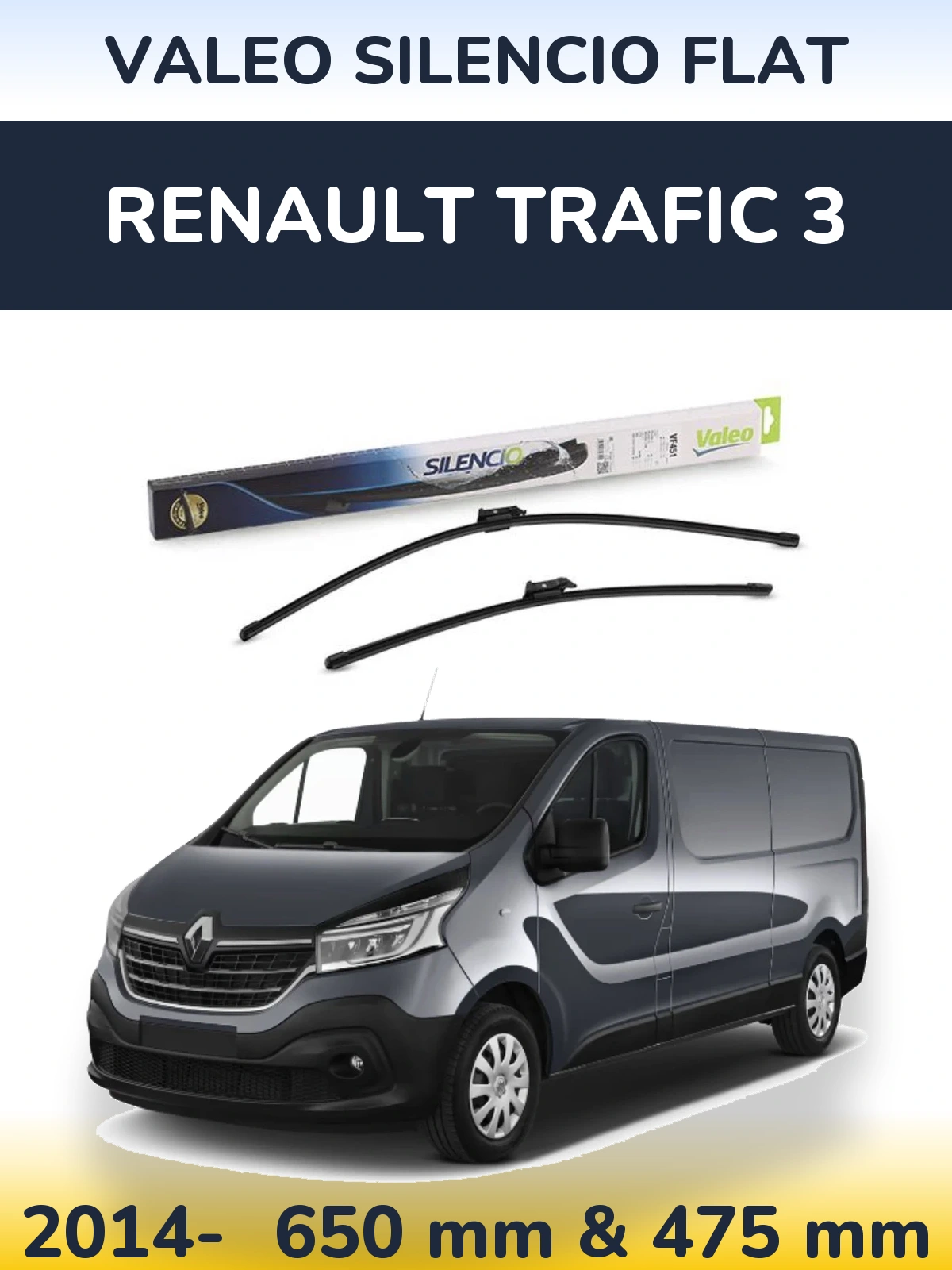Ștergătoare Valeo Silencio Flat pentru Renault Trafic 3