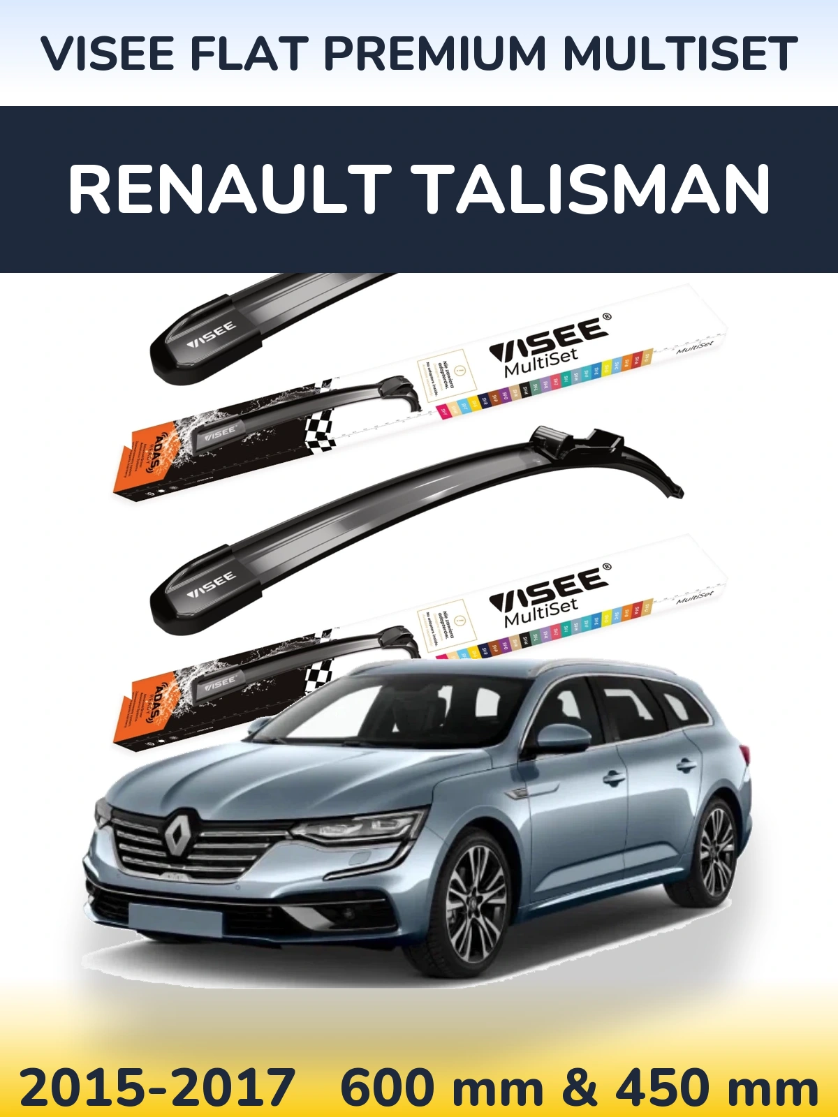 Ștergătoare VISEE FLAT PREMIUM MultiSet pentru Renault Talisman
