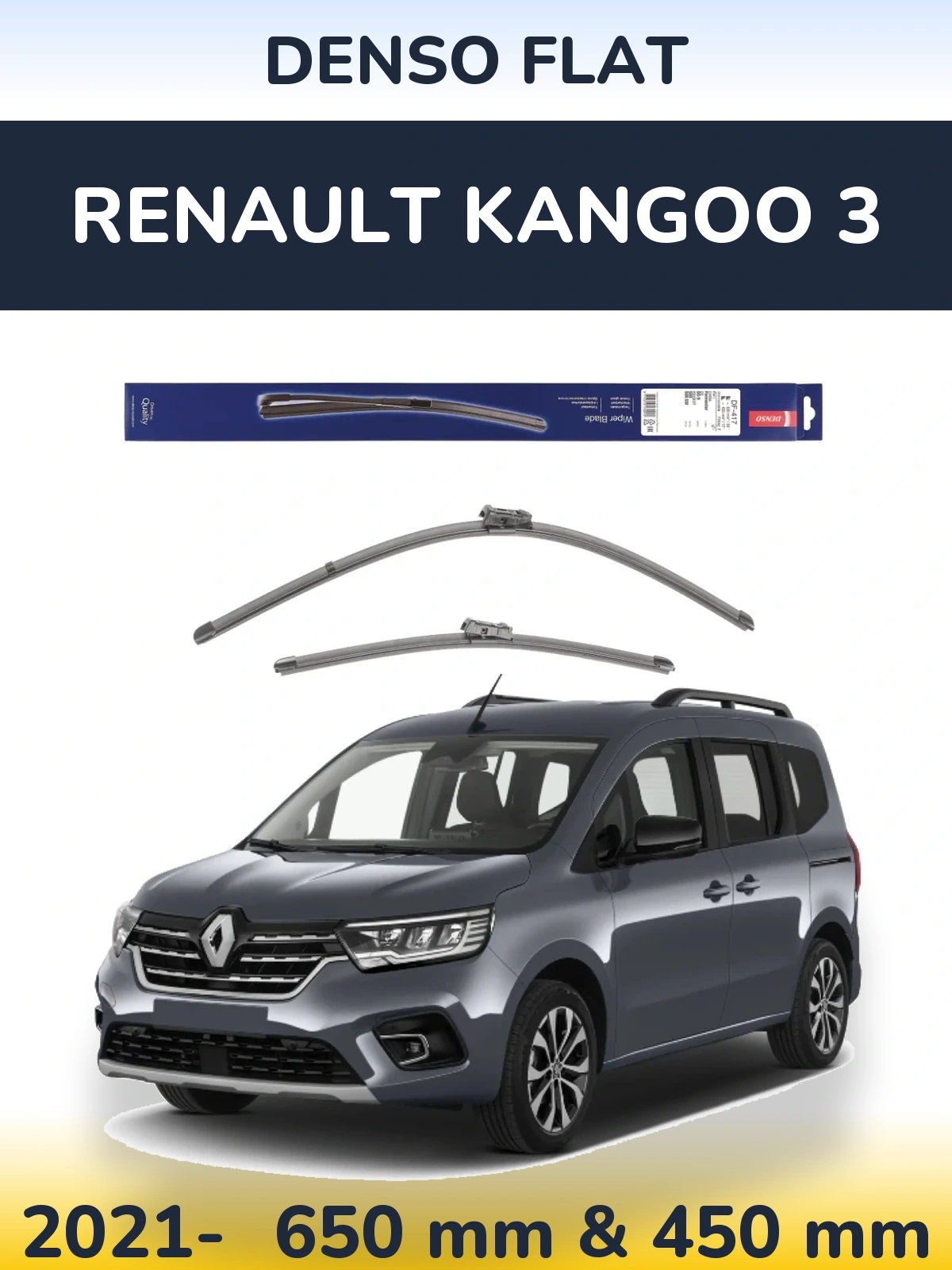 Ștergătoare Denso Flat pentru Renault Kangoo 3