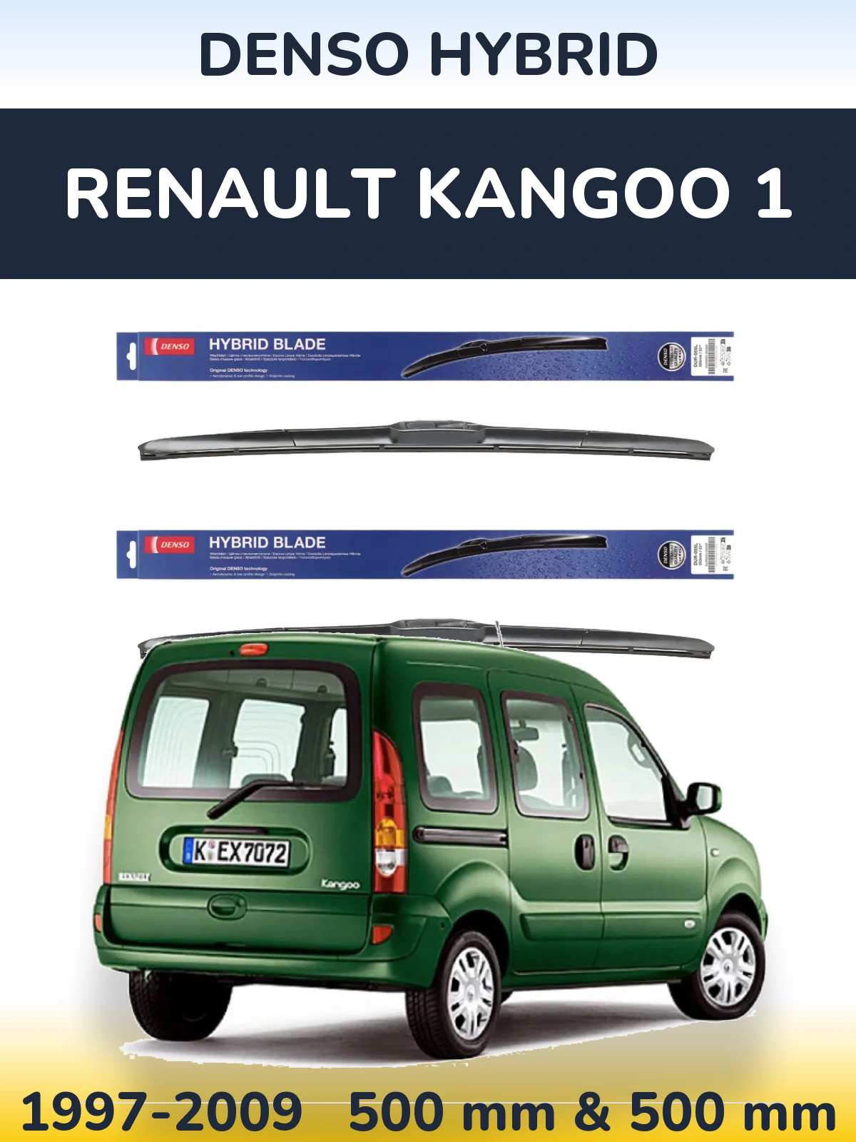 Ștergătoare Denso Hybrid pentru Renault Kangoo 1