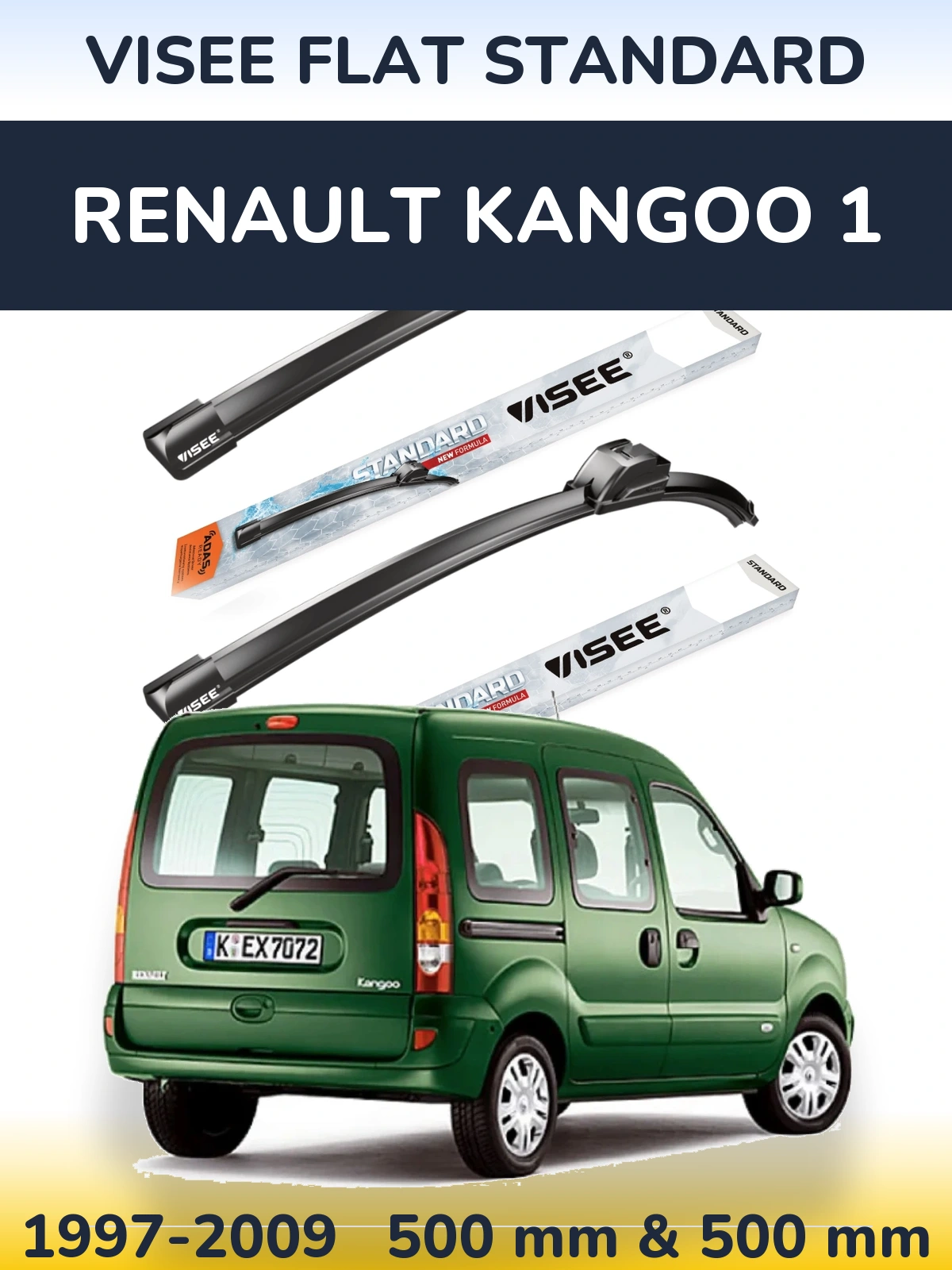 Ștergătoare VISEE FLAT STANDARD pentru Renault Kangoo 1