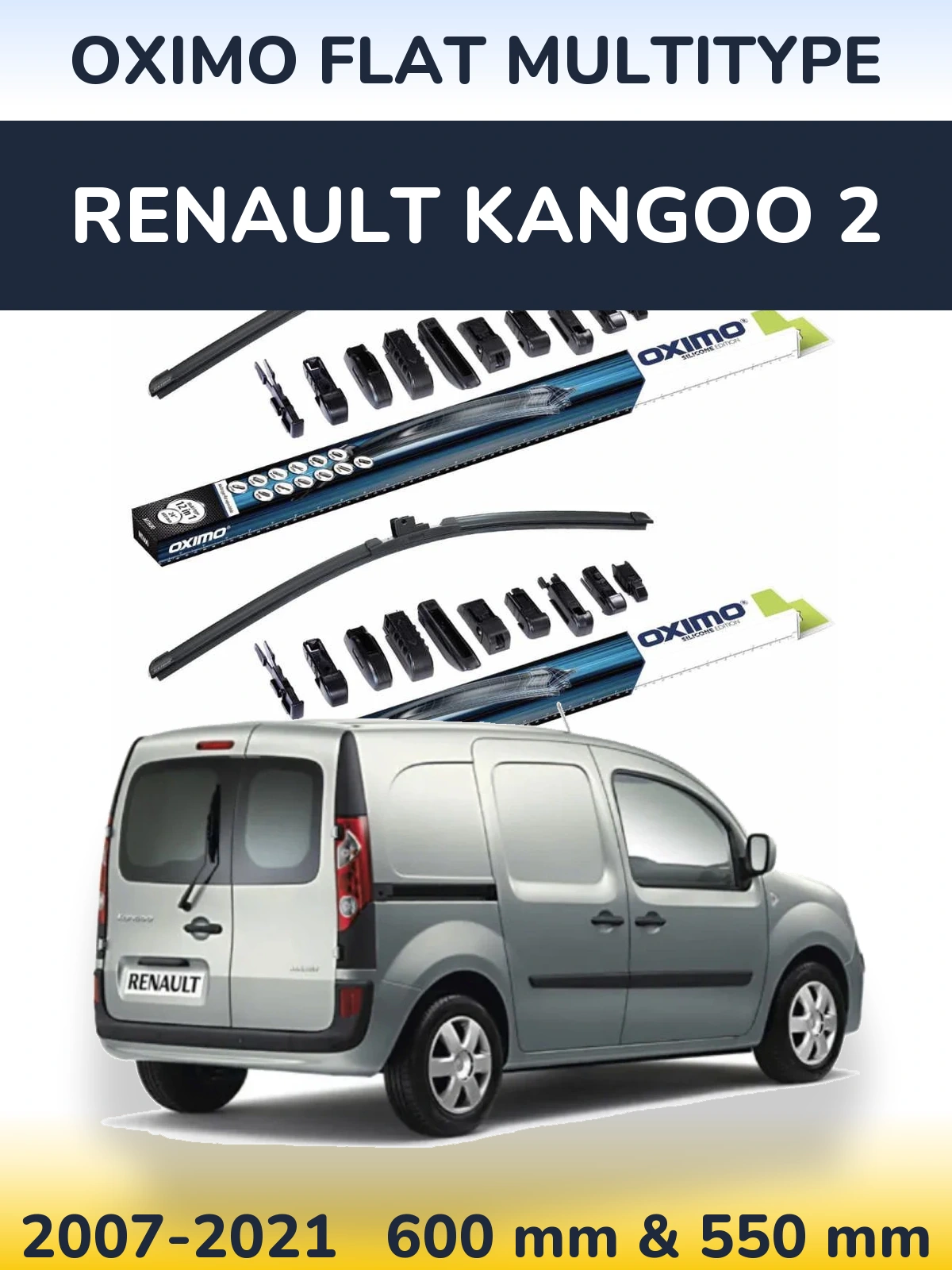 Ștergătoare Oximo Flat MultiTipe pentru Renault Kangoo 2