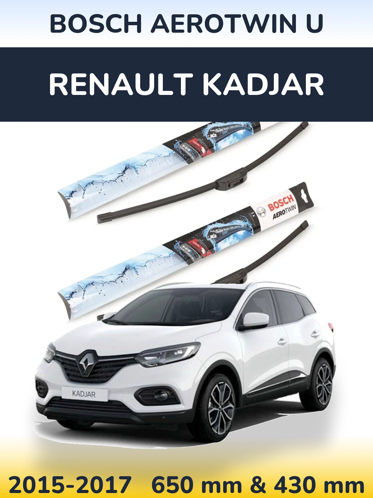 Ștergătoare BOSCH AeroTwin U pentru Renault Kadjar