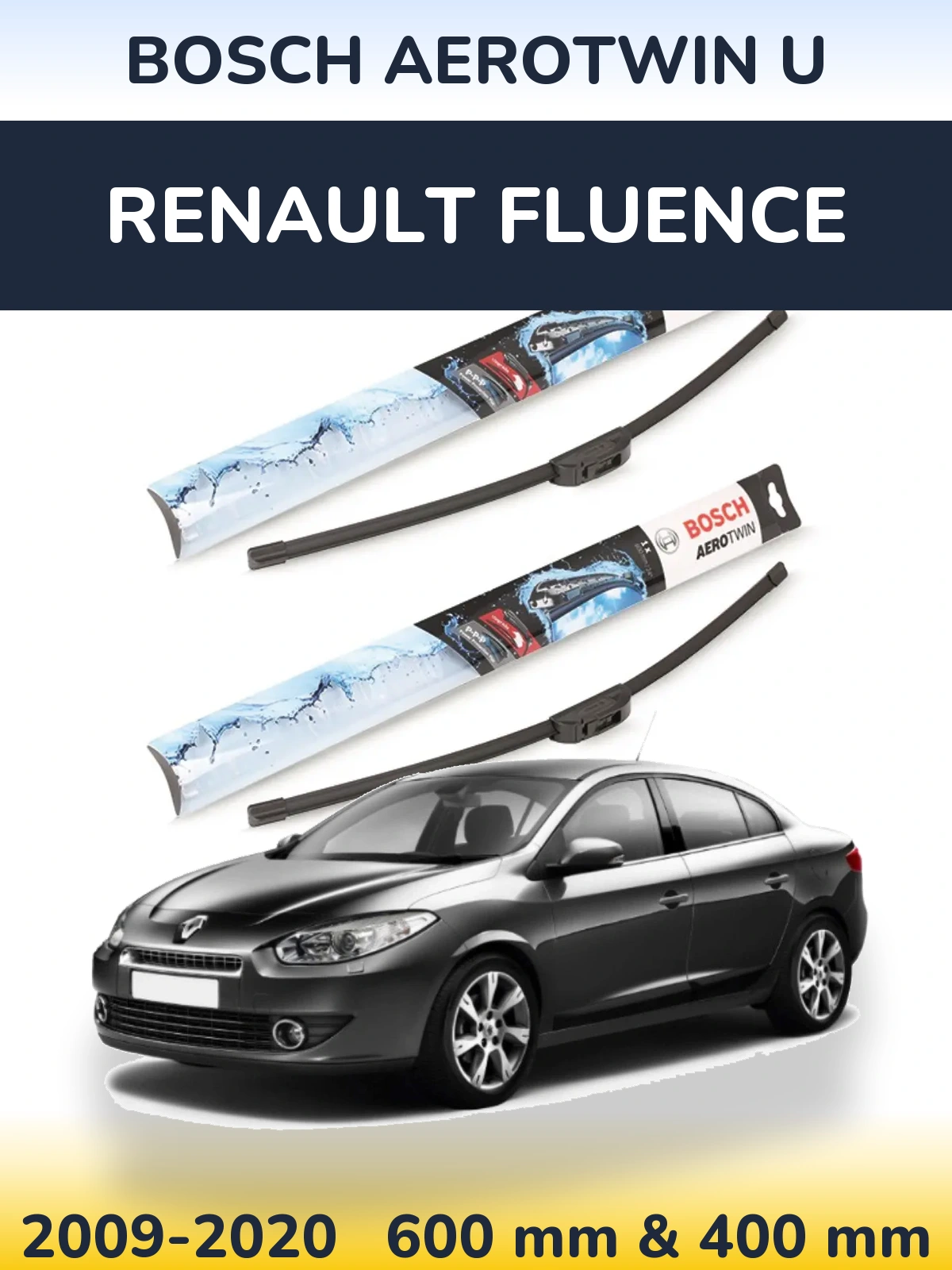 Ștergătoare BOSCH AeroTwin U pentru Renault Fluence