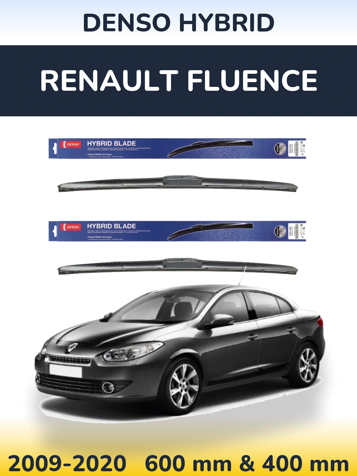 Ștergătoare Denso Hybrid pentru Renault Fluence