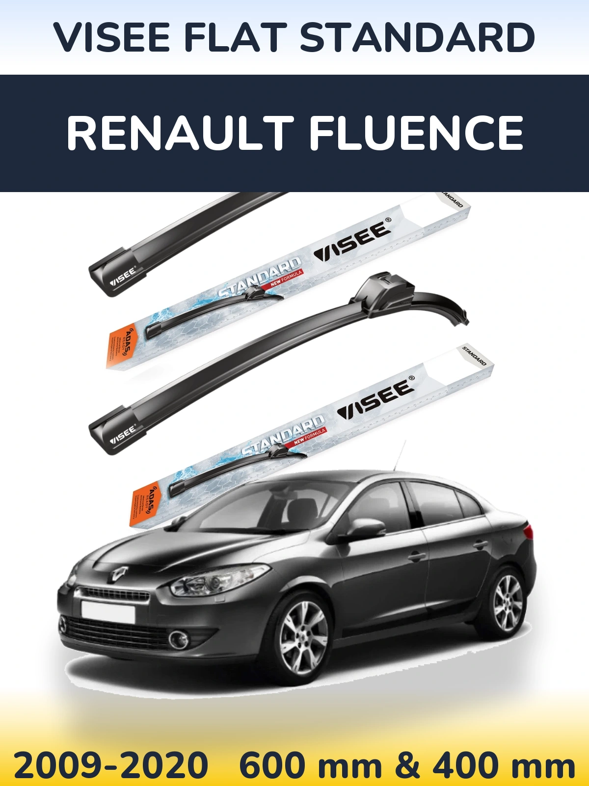 Ștergătoare VISEE FLAT STANDARD pentru Renault Fluence