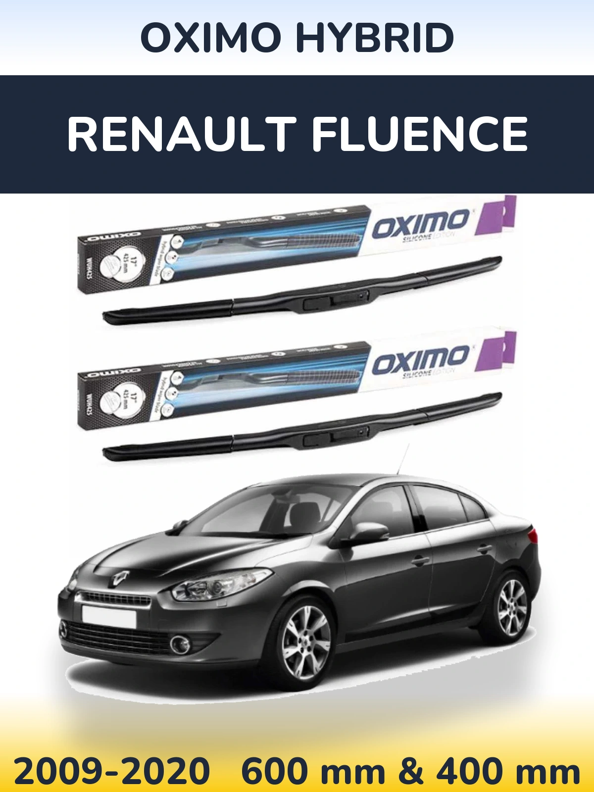 Ștergătoare Oximo Hybrid pentru Renault Fluence