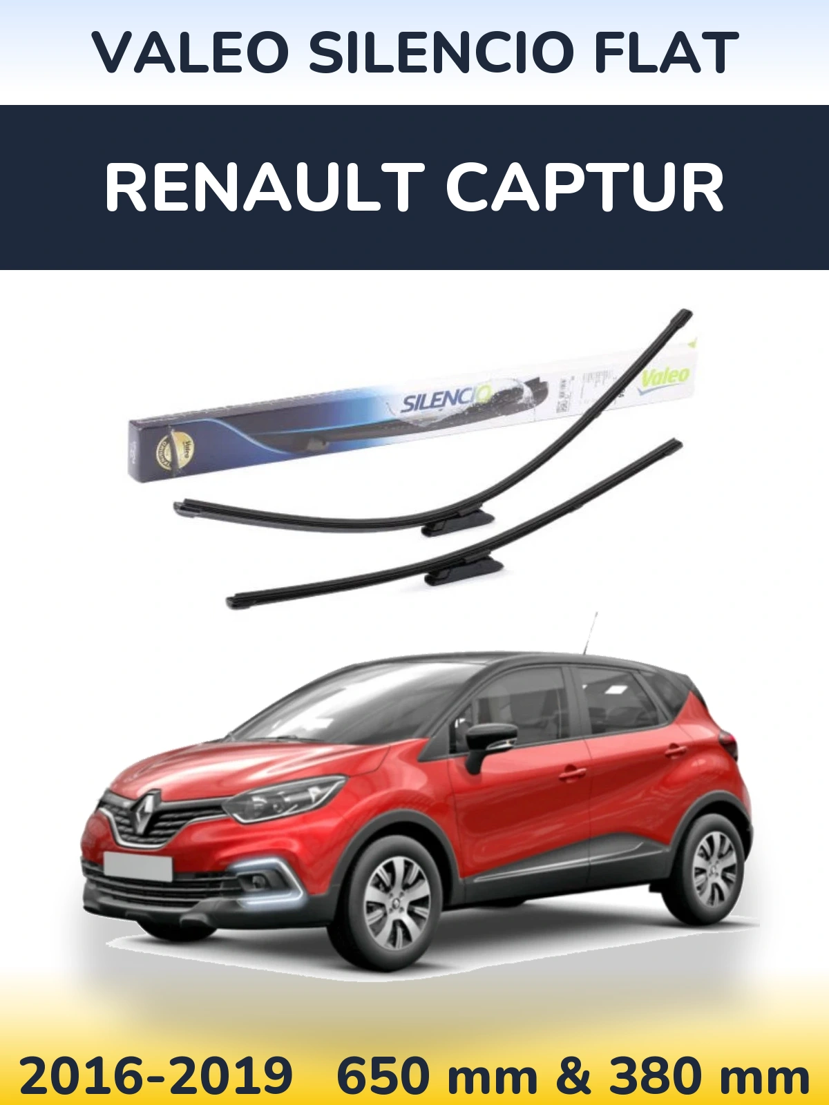 Ștergătoare Valeo Silencio Flat pentru Renault Captur