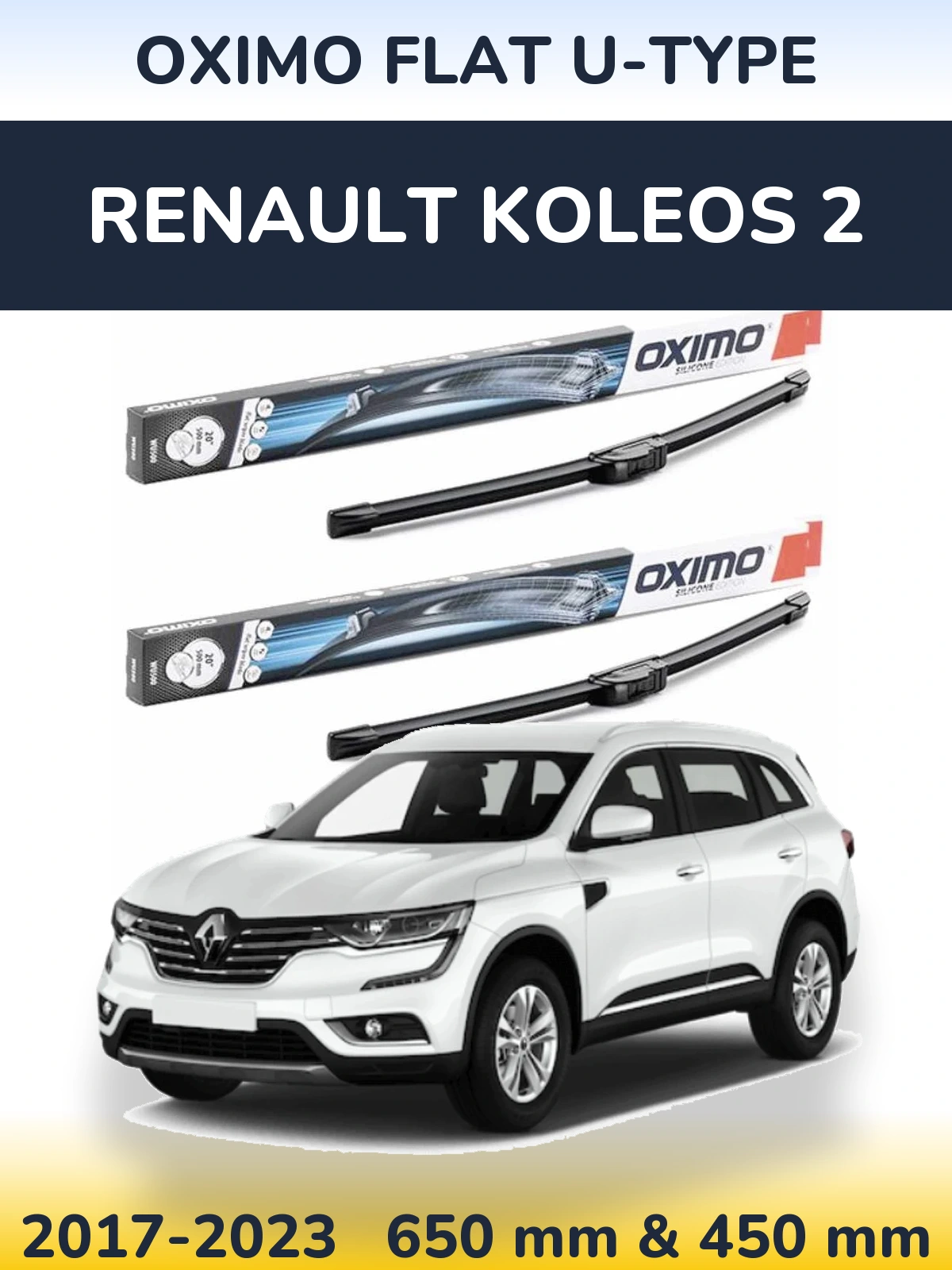 Ștergătoare Oximo Flat U-type pentru Renault Koleos 2