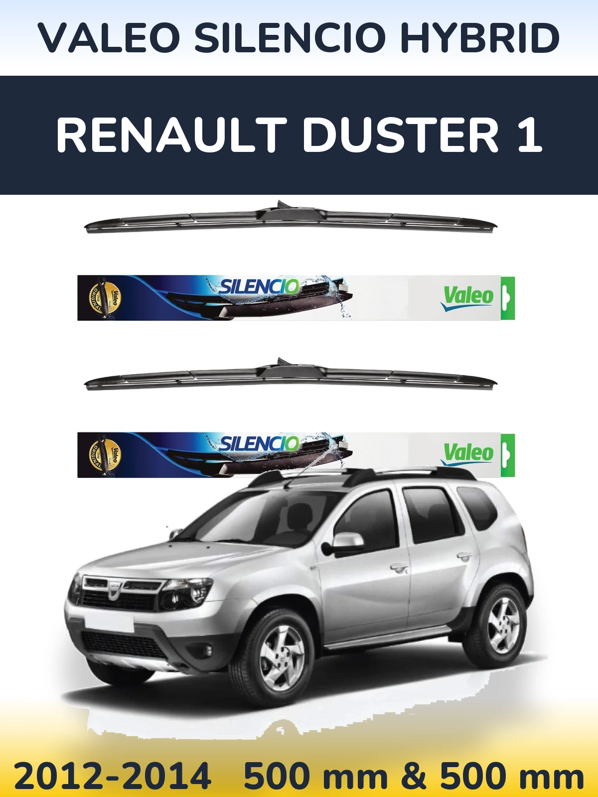 Ștergătoare Valeo Silencio Hybrid pentru Renault Duster 1