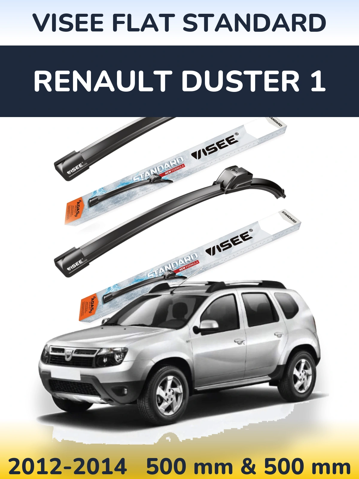 Ștergătoare VISEE FLAT STANDARD pentru Renault Duster 1