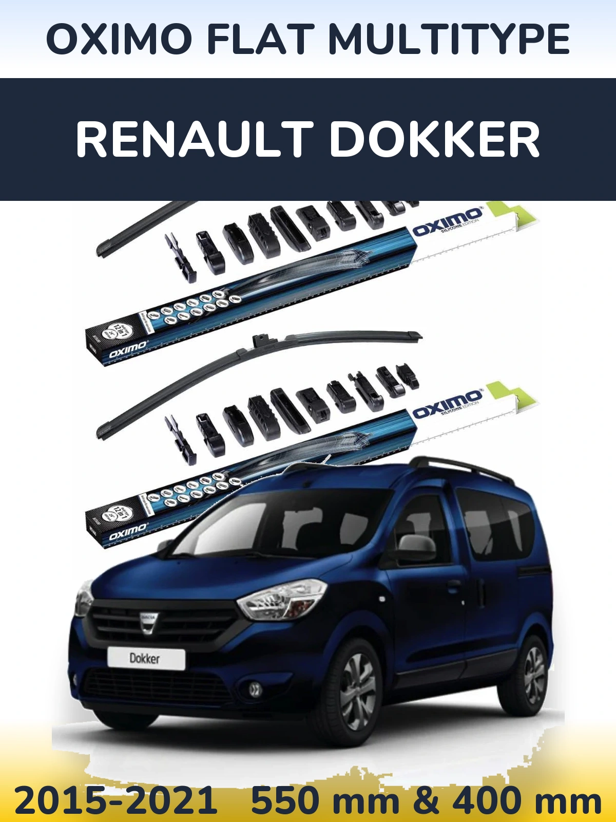 Ștergătoare Oximo Flat MultiTipe pentru Renault Dokker