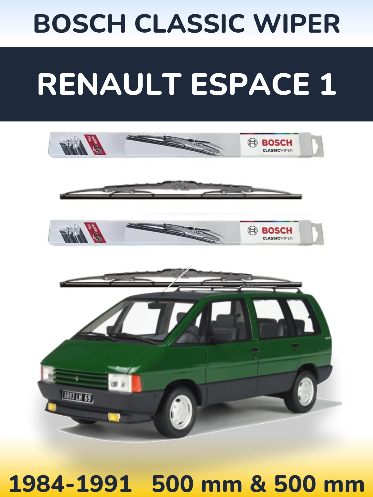Ștergătoare BOSCH Classic Wiper pentru Renault Espace 1
