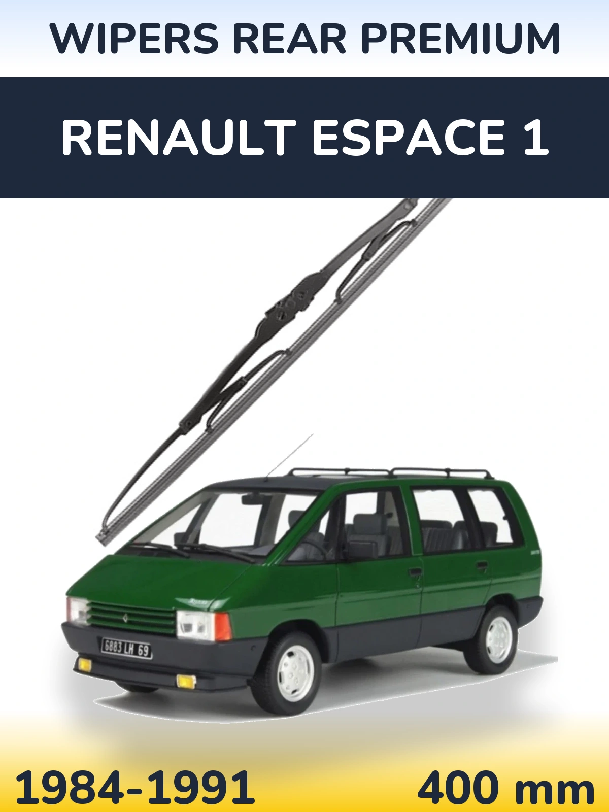 Rear wiper blade WIPERS REAR PREMIUM 400 mm for Renault Espace 1 1984-1991
