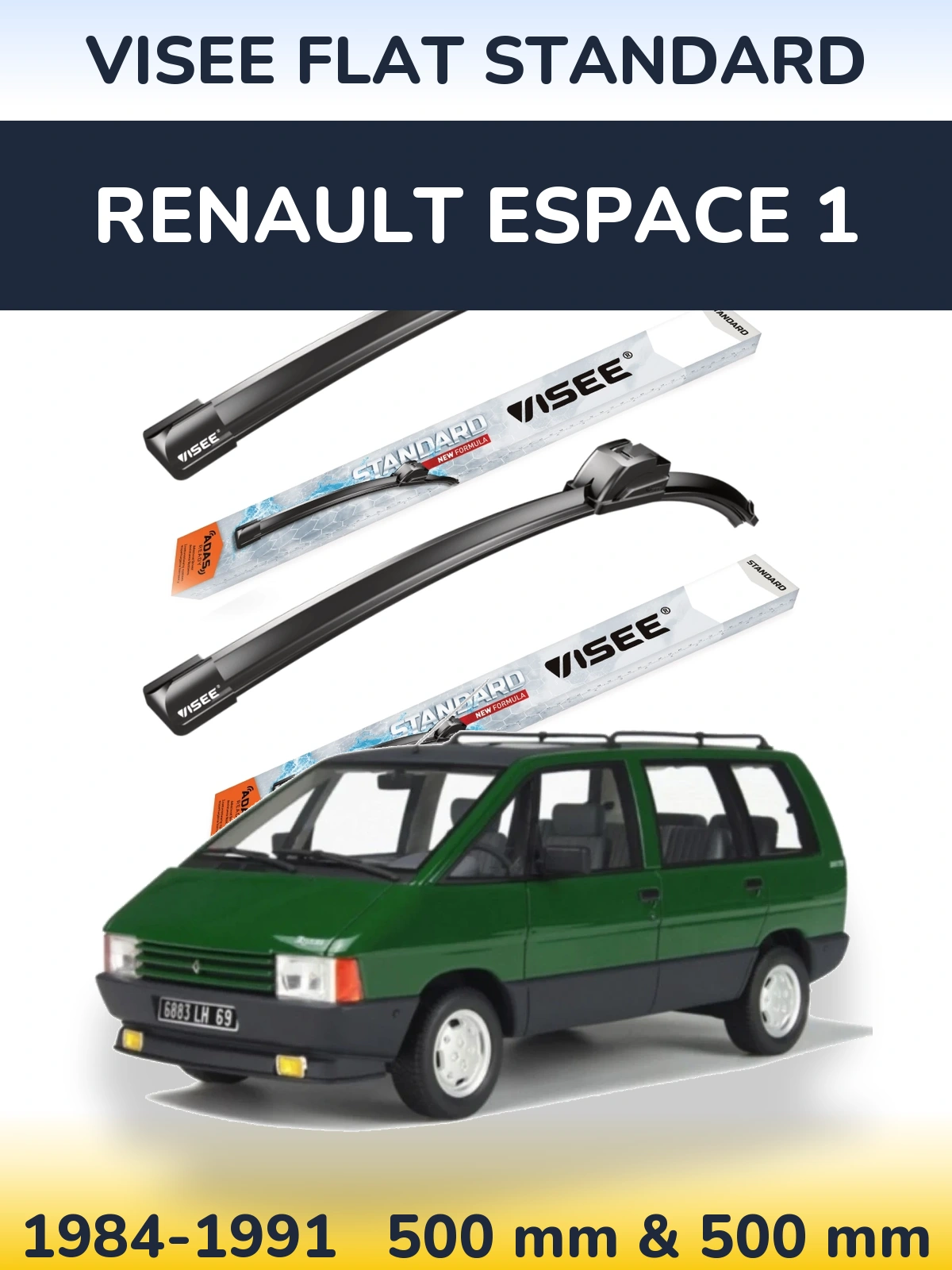 Ștergătoare VISEE FLAT STANDARD pentru Renault Espace 1