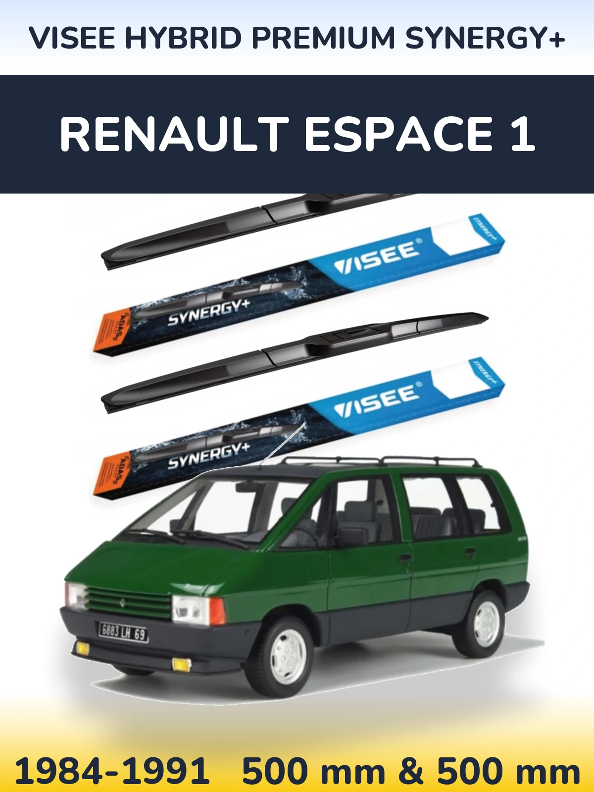 Ștergătoare VISEE HYBRID PREMIUM SYNERGY+ pentru Renault Espace 1