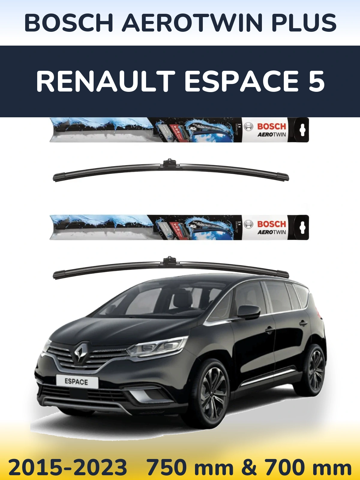 Ștergătoare BOSCH AeroTwin Plus pentru Renault Espace 5