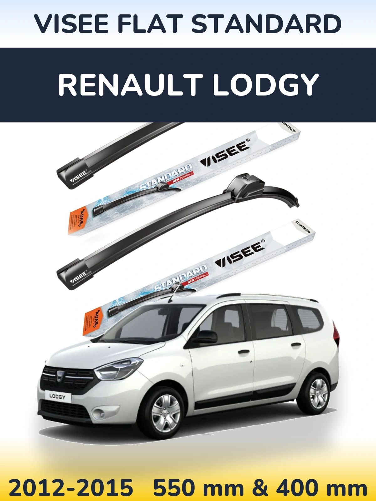 Ștergătoare VISEE FLAT STANDARD pentru Renault Lodgy
