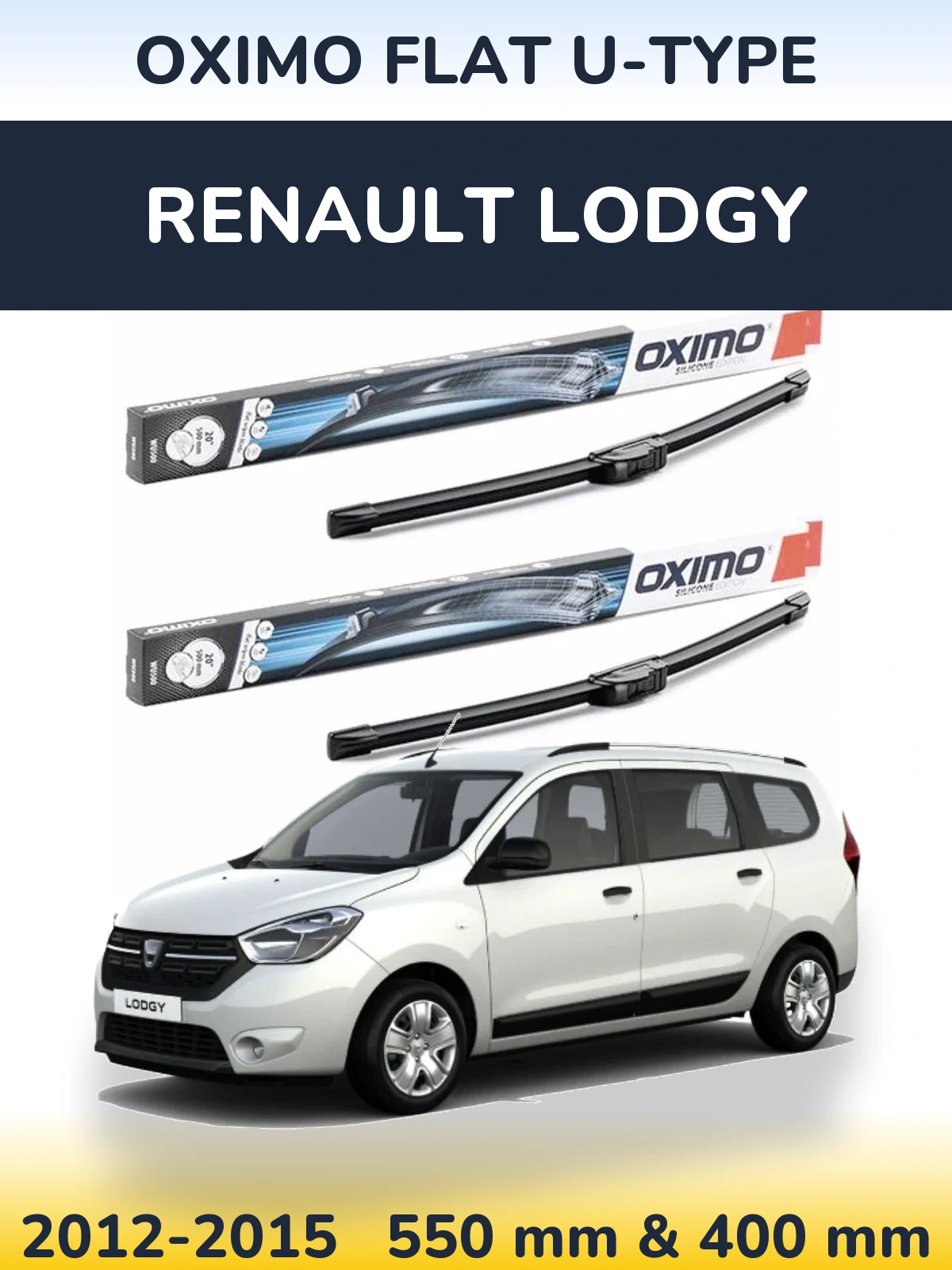 Ștergătoare Oximo Flat U-type pentru Renault Lodgy