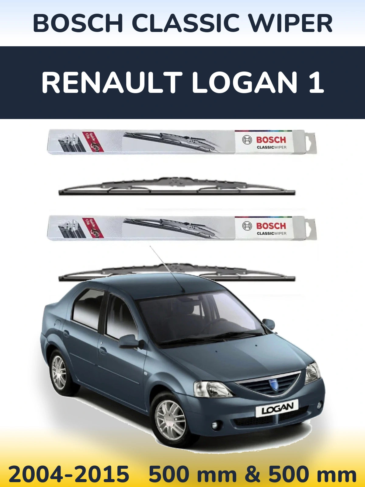 Ștergătoare BOSCH Classic Wiper pentru Renault Logan 1
