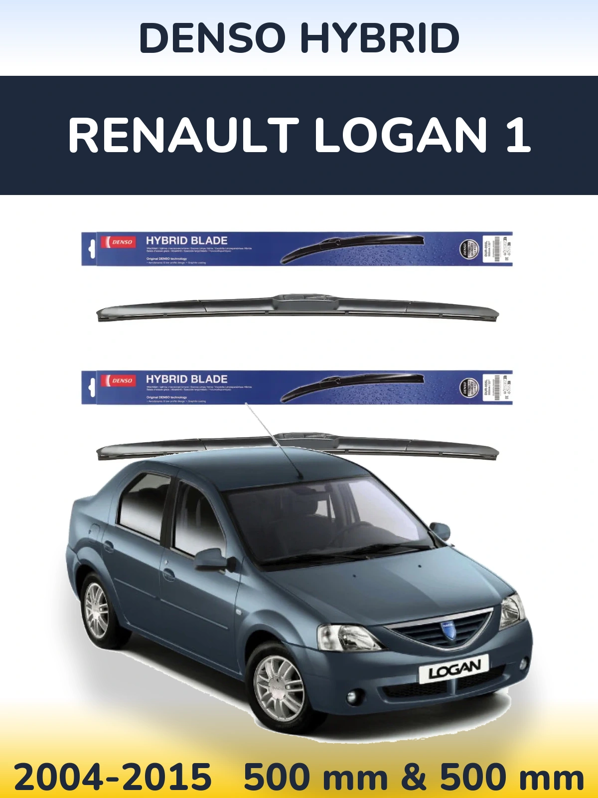 Ștergătoare Denso Hybrid pentru Renault Logan 1
