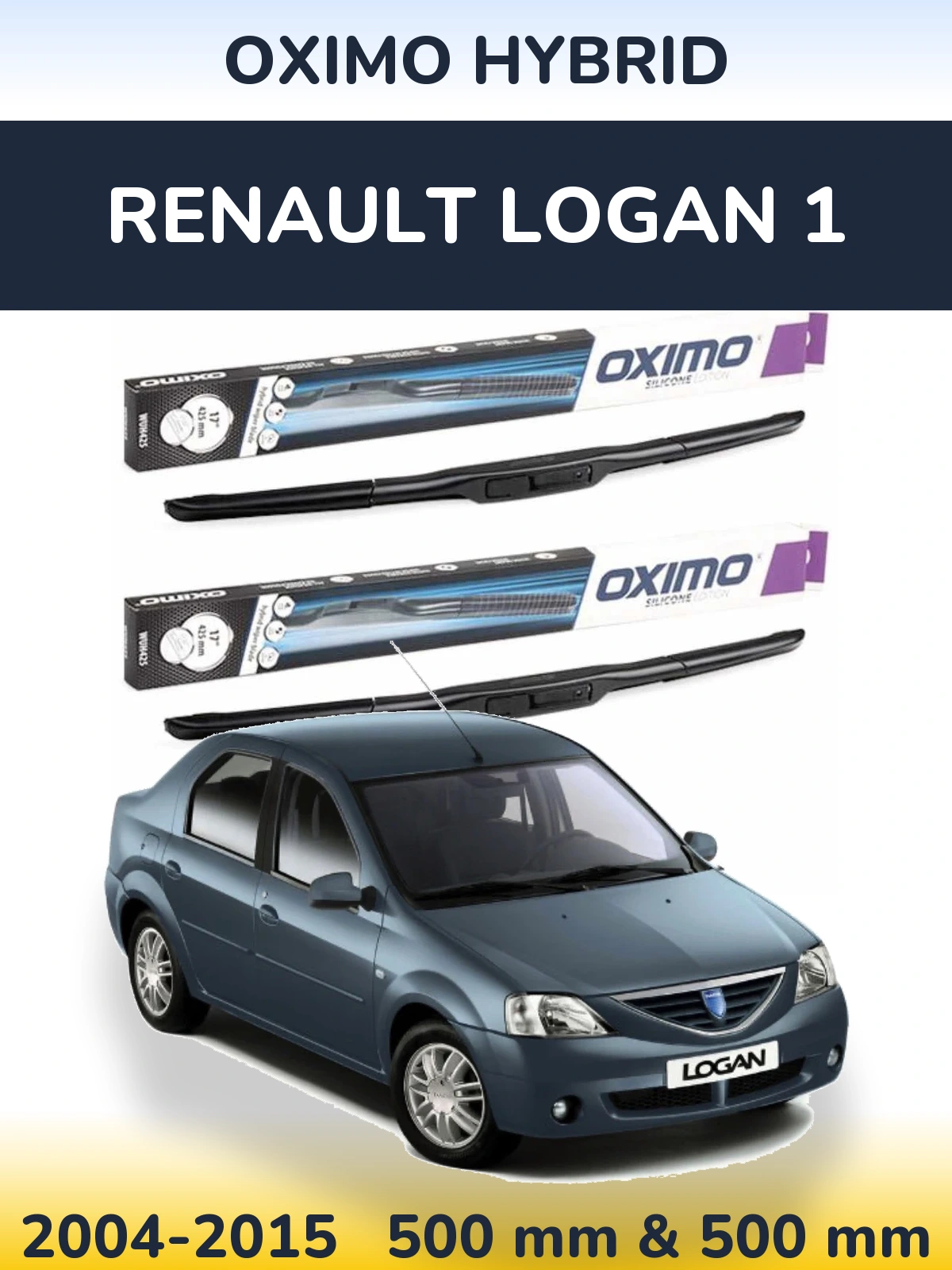 Ștergătoare Oximo Hybrid pentru Renault Logan 1