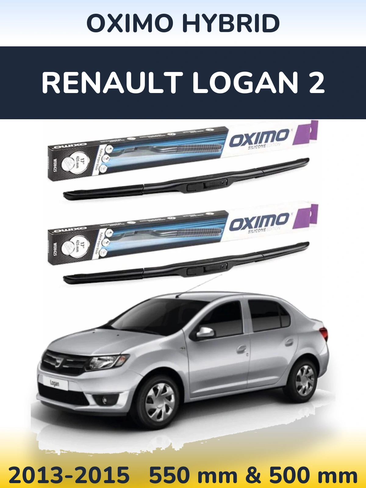 Ștergătoare Oximo Hybrid pentru Renault Logan 2