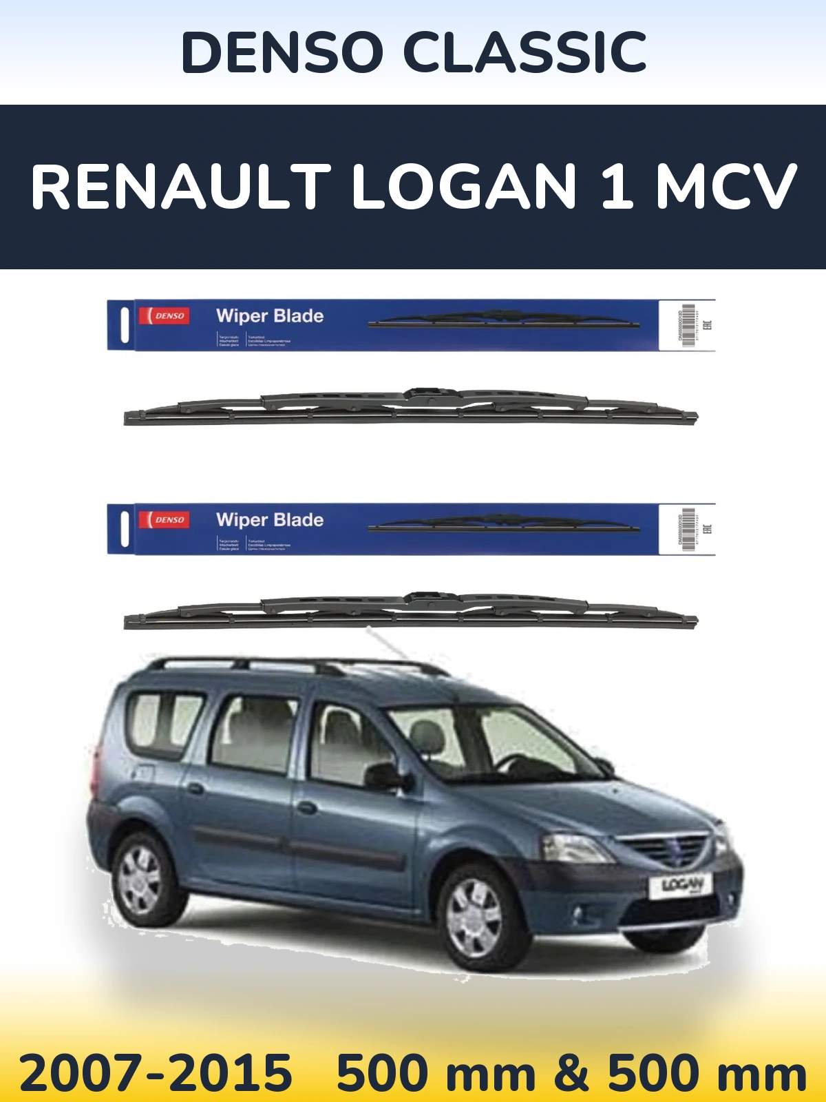 Ștergătoare Denso Classic pentru Renault Logan 1 MCV