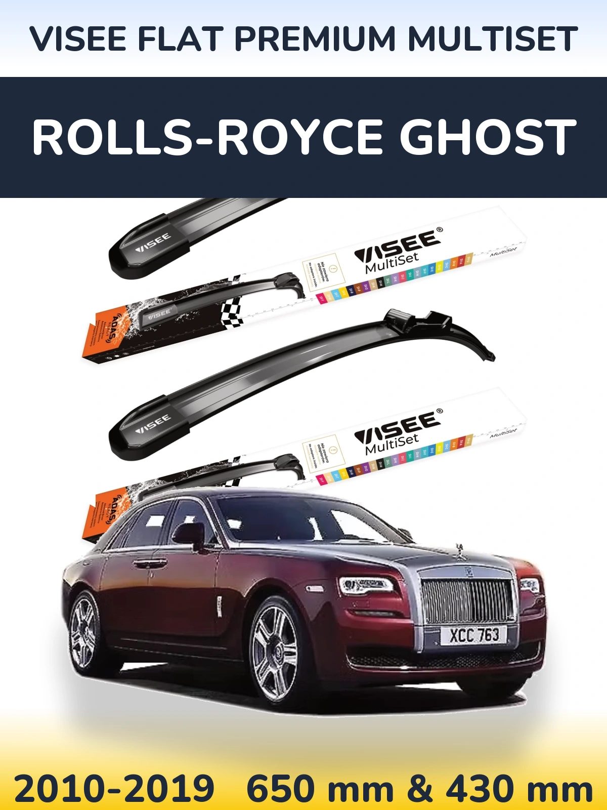 Ștergătoare VISEE FLAT PREMIUM MultiSet pentru Rolls-Royce Ghost