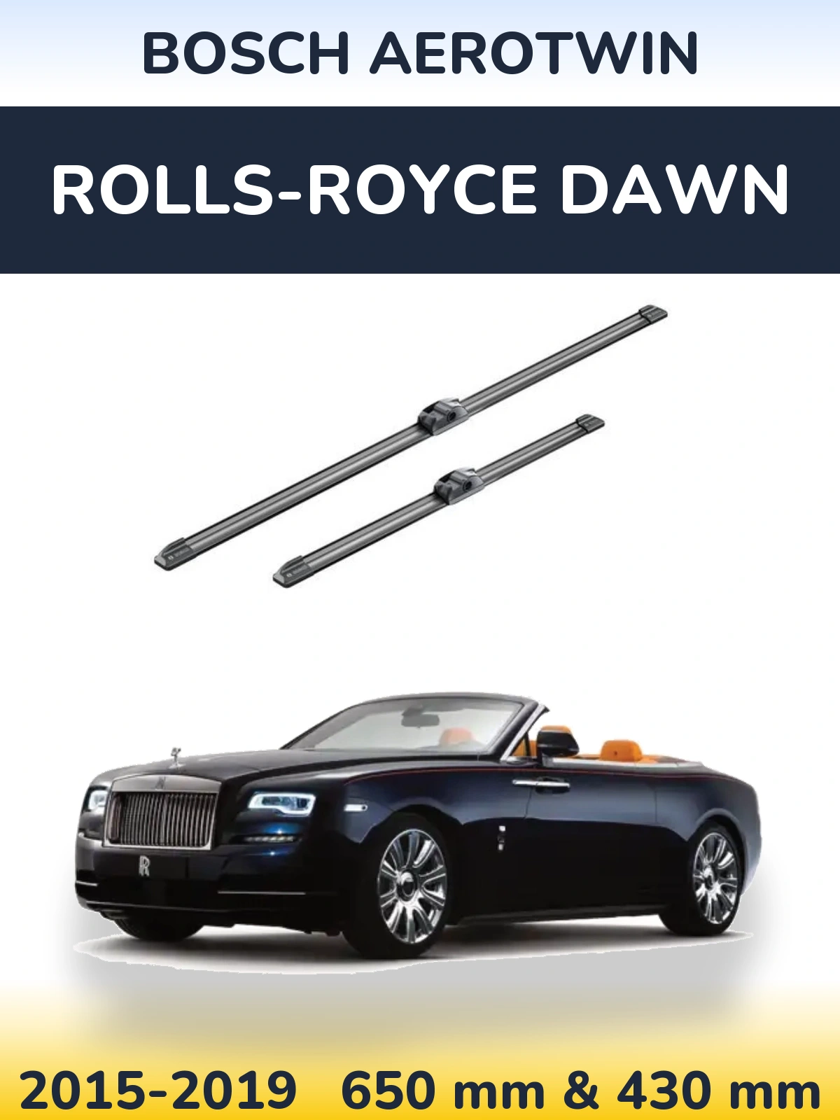 Ștergătoare BOSCH AeroTwin pentru Rolls-Royce Dawn