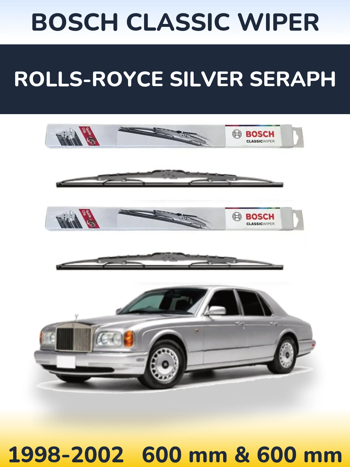 Ștergătoare BOSCH Classic Wiper pentru Rolls-Royce Silver Seraph