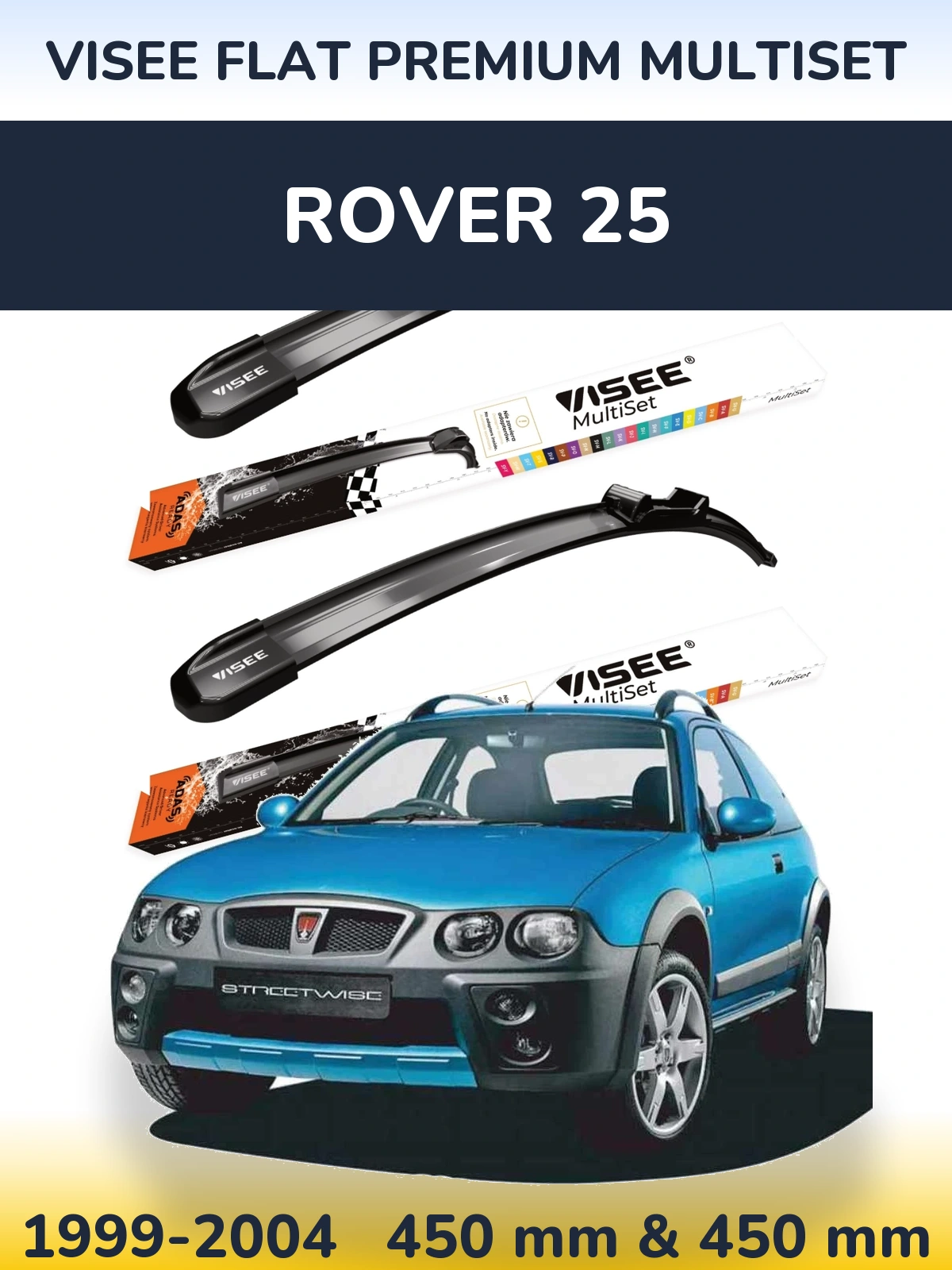 Ștergătoare VISEE FLAT PREMIUM MultiSet pentru Rover 25